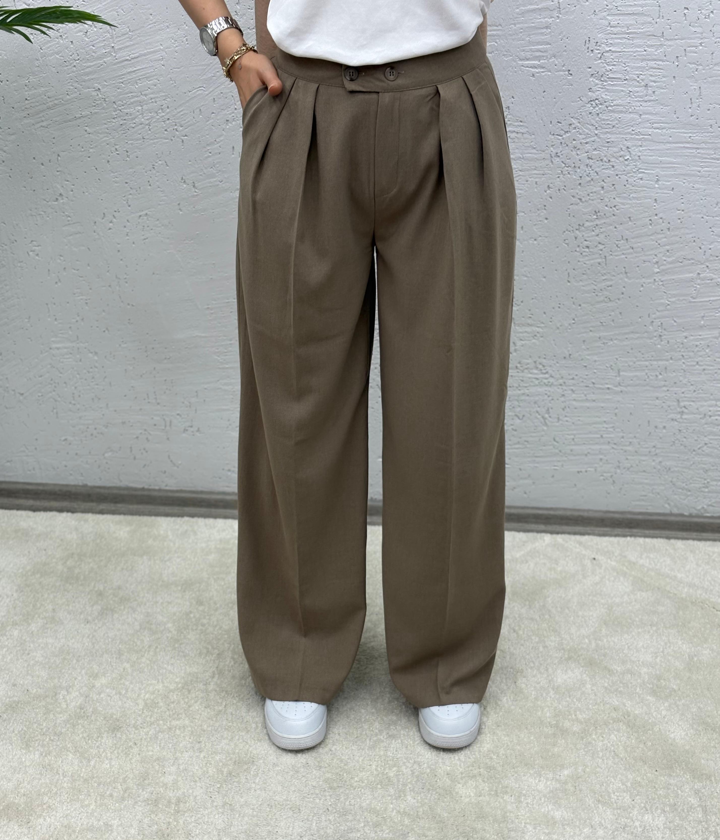 Önden Düğmeli Pantolon