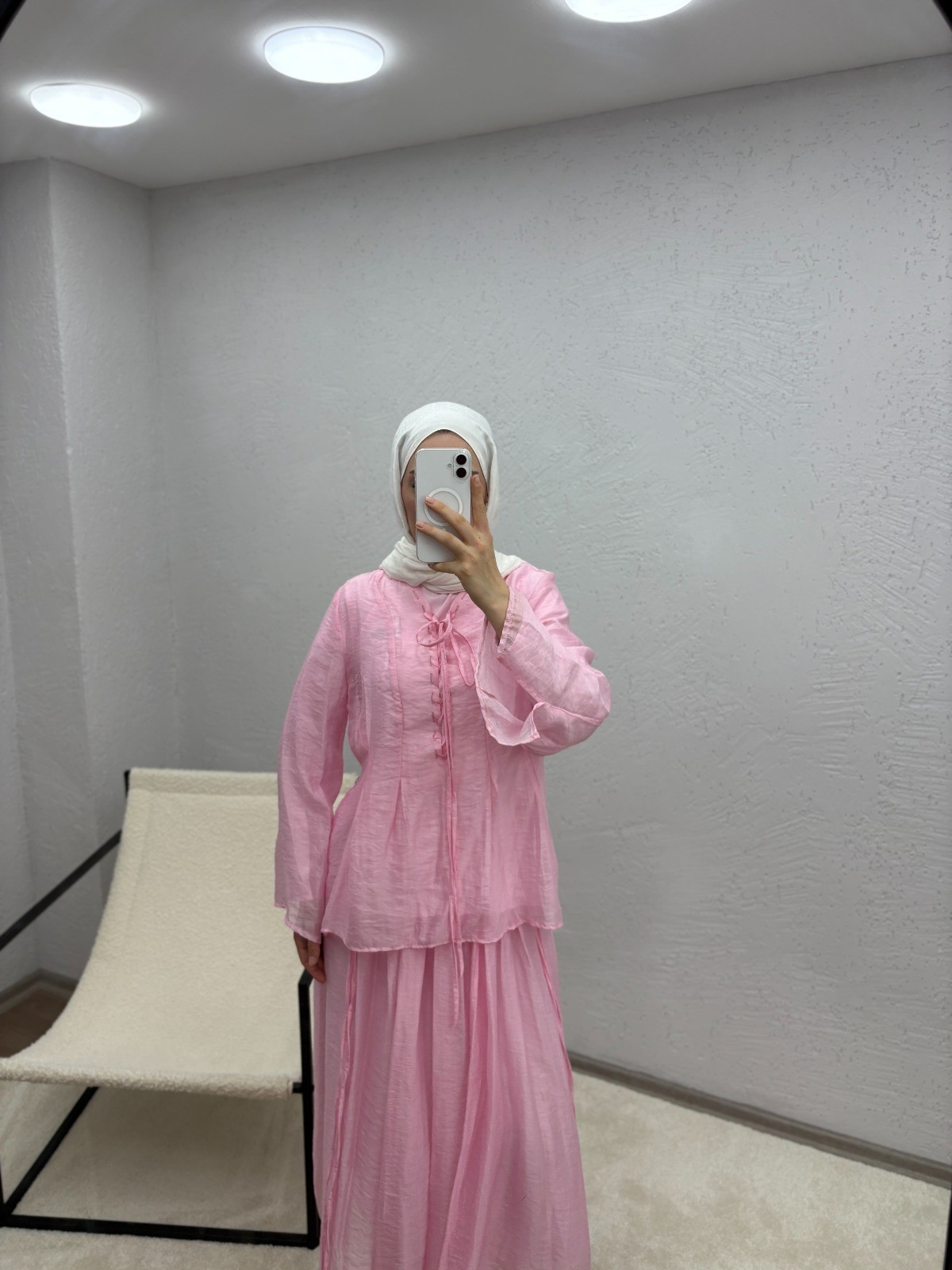 Monche Etekli Oversize Bağlamalı Takım