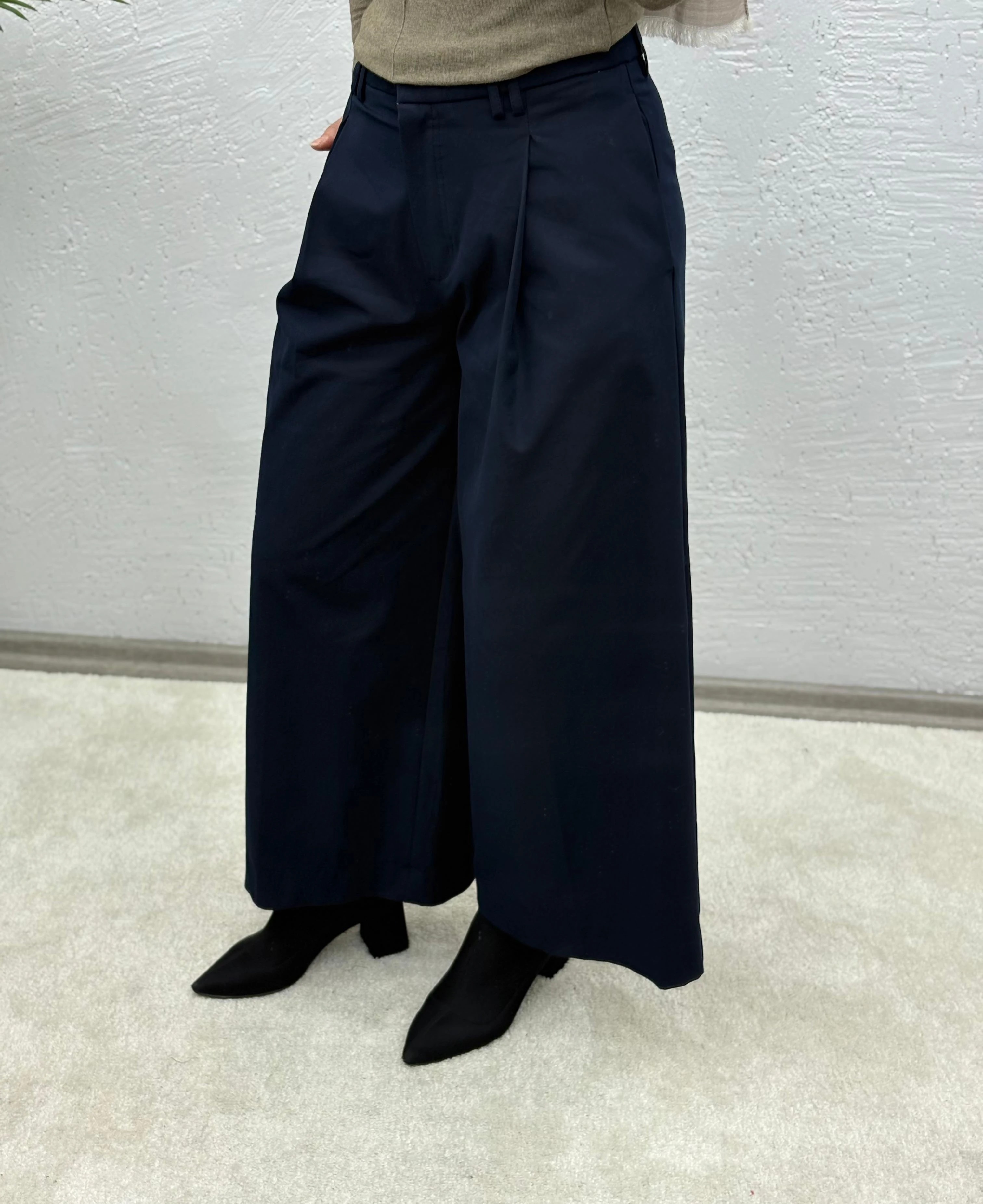 Pilili Geniş Paça Pantolon