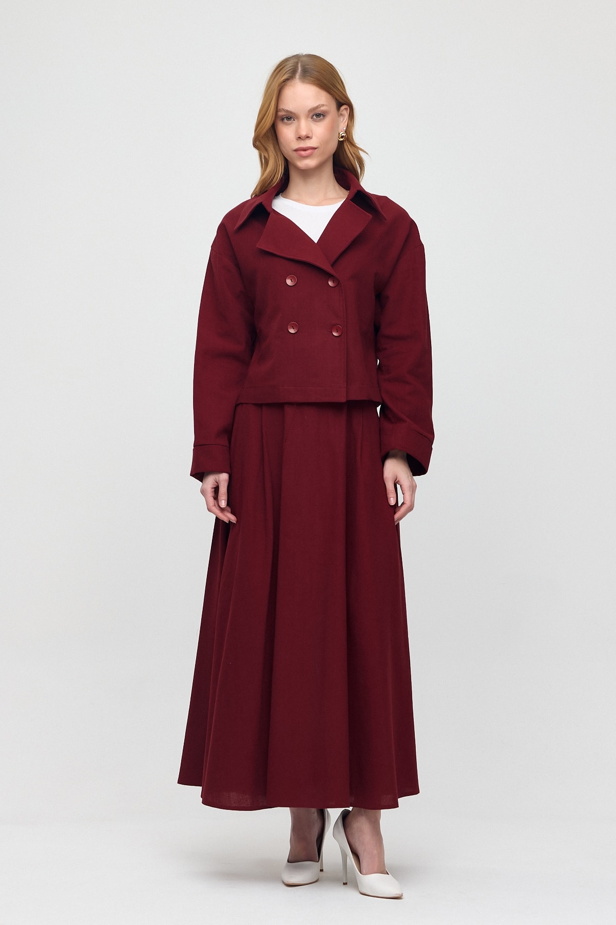 Monche Kruvaze Oversize Pamuklu Takım