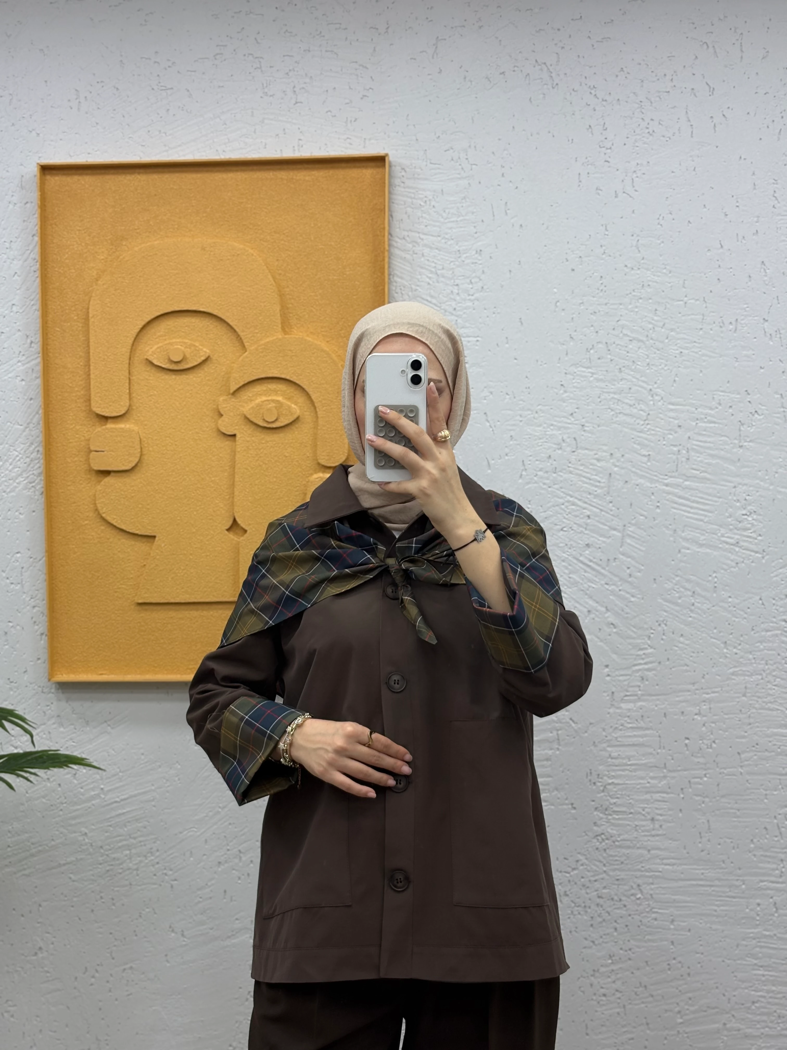 Garnili Kısa Trenç