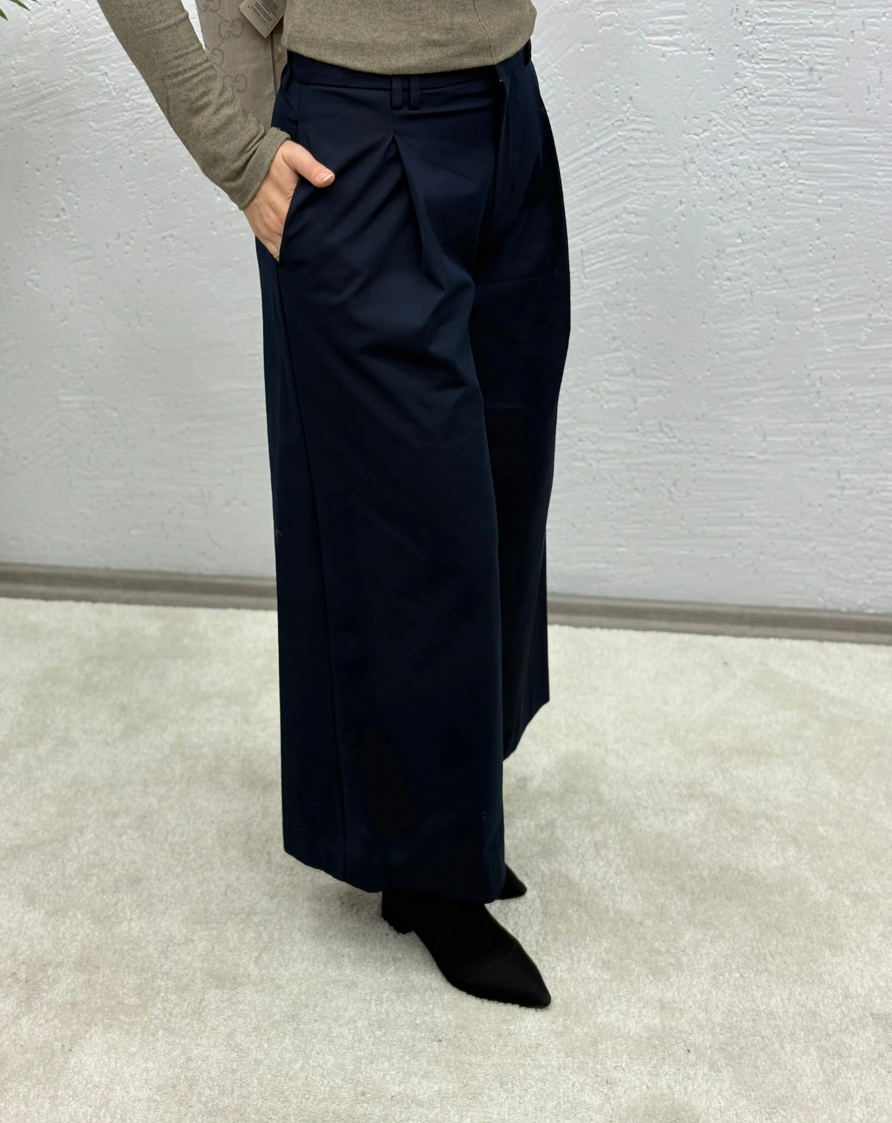 Pilili Geniş Paça Pantolon