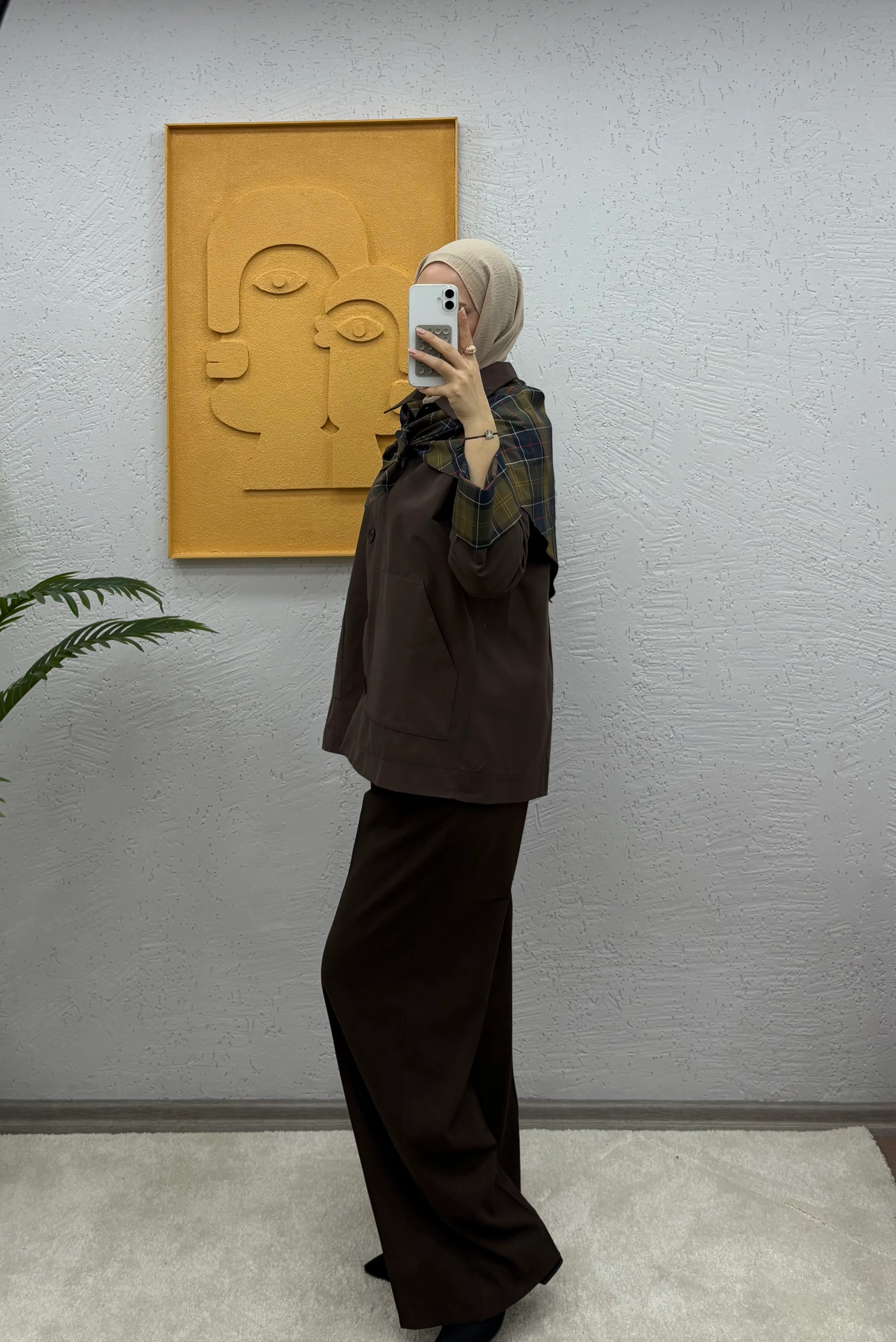 Garnili Kısa Trenç