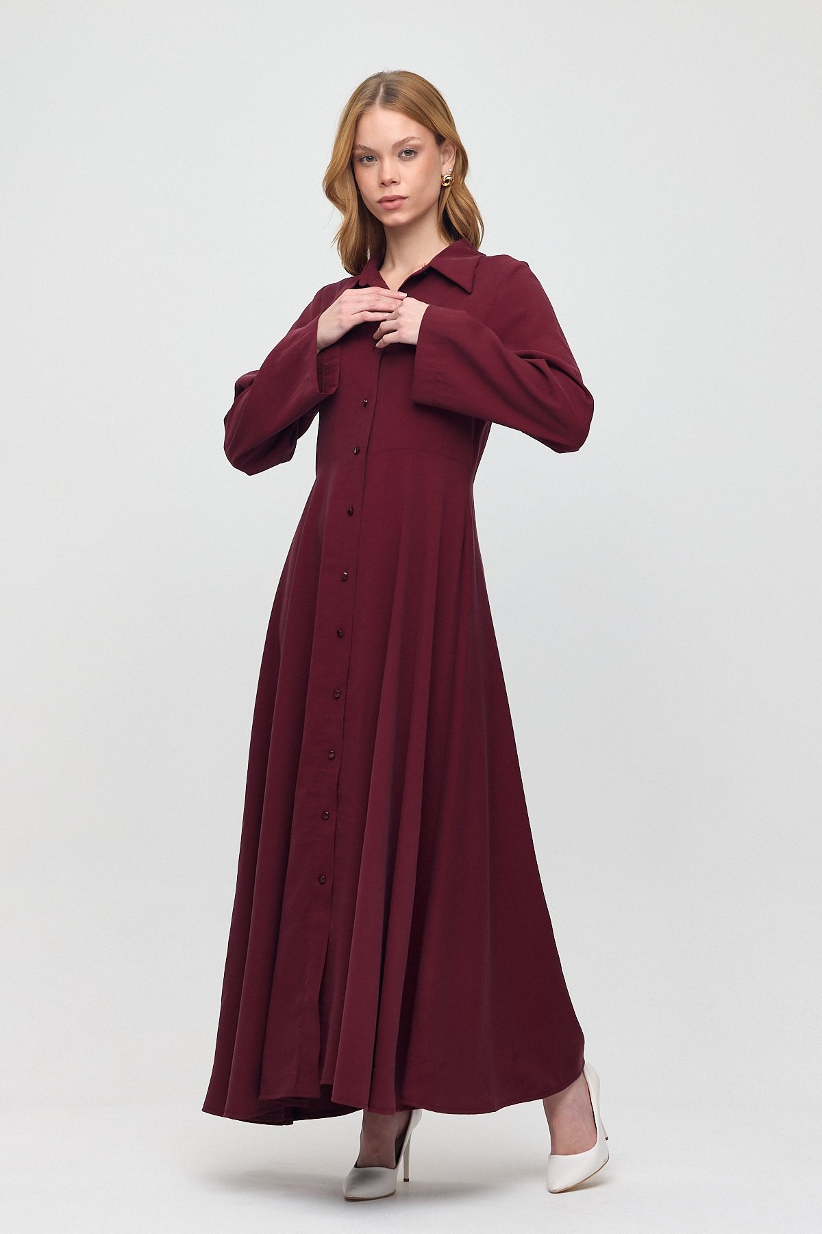 Monche Korsajlı Oversize Elbise