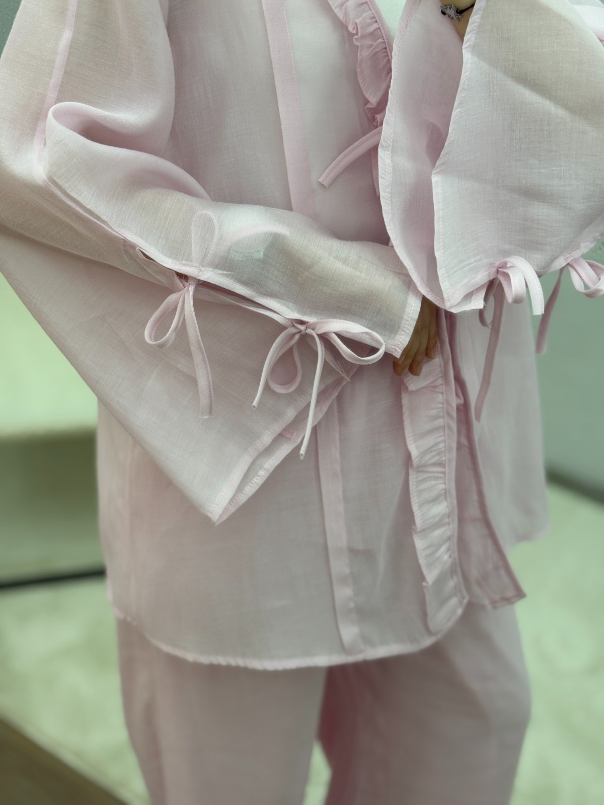 Monche Etekli Oversize Pantolonlu Takım