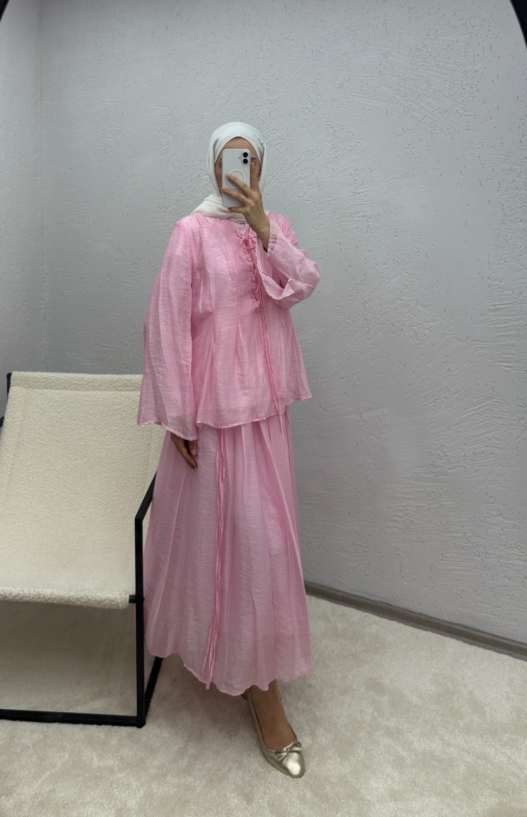 Monche Etekli Oversize Bağlamalı Takım
