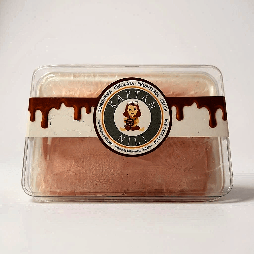 Doğal Çilekli Dondurma - 500 Gr.