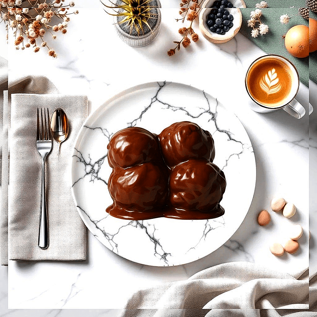 Belçika Çikolatalı Profiterol - 250 Gr.