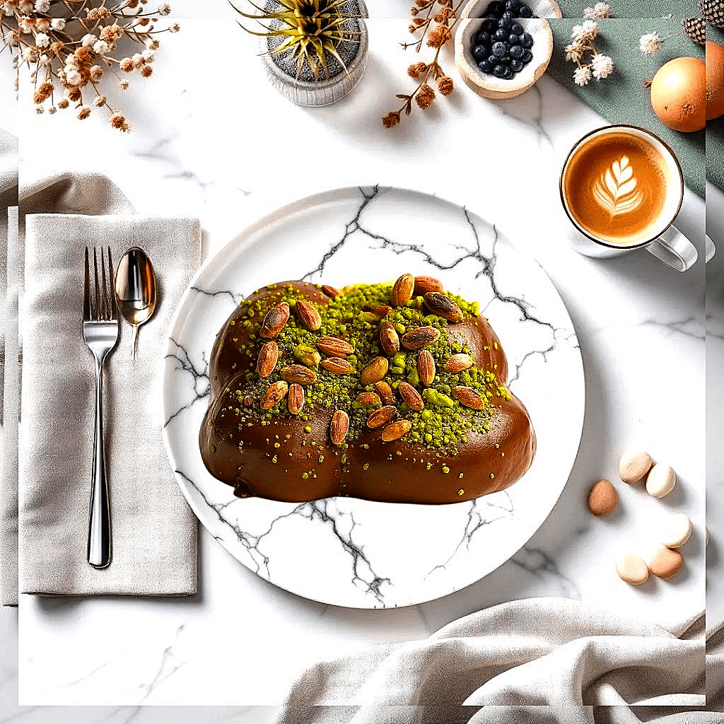 Fıstıklı Belçika Çikolatalı Profiterol - 250 Gr.