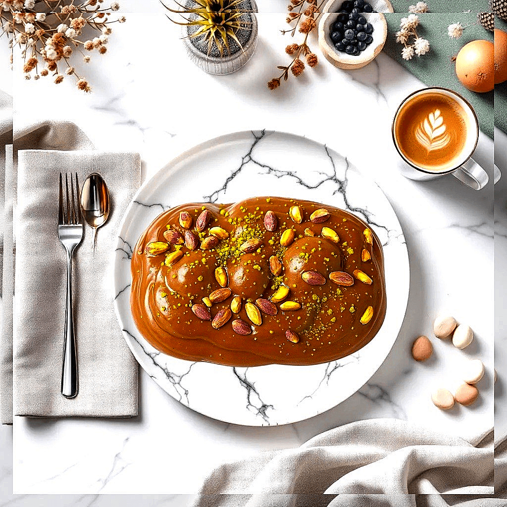 Fıstıklı Belçika Çikolatalı Profiterol - 500 Gr.