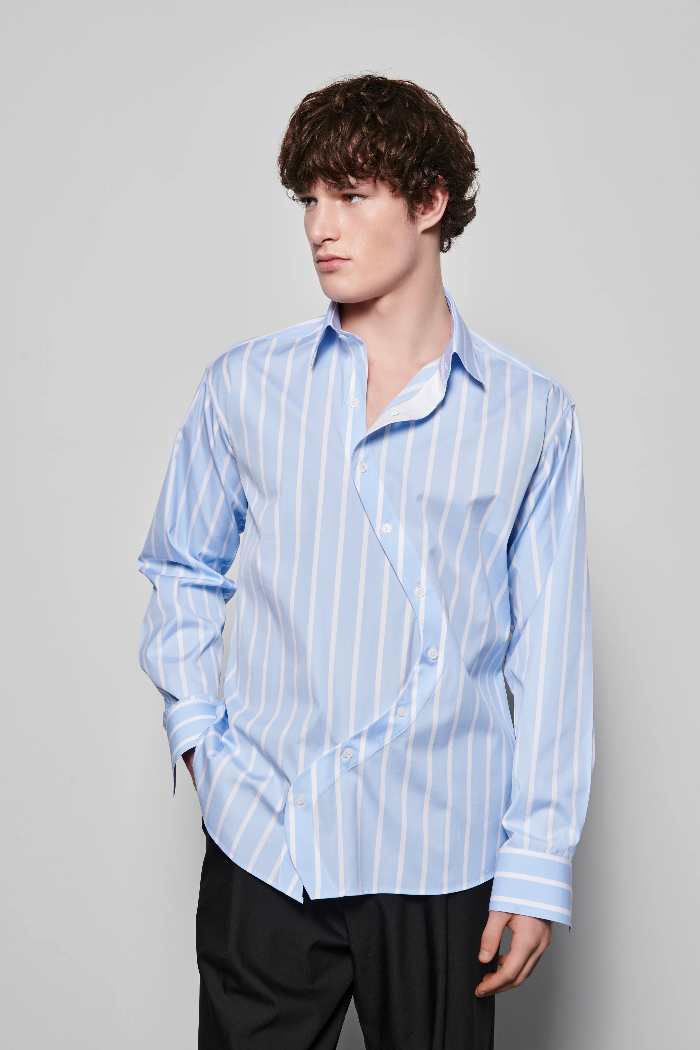 BLUE STRIPE OFF-SIDE SHIRT