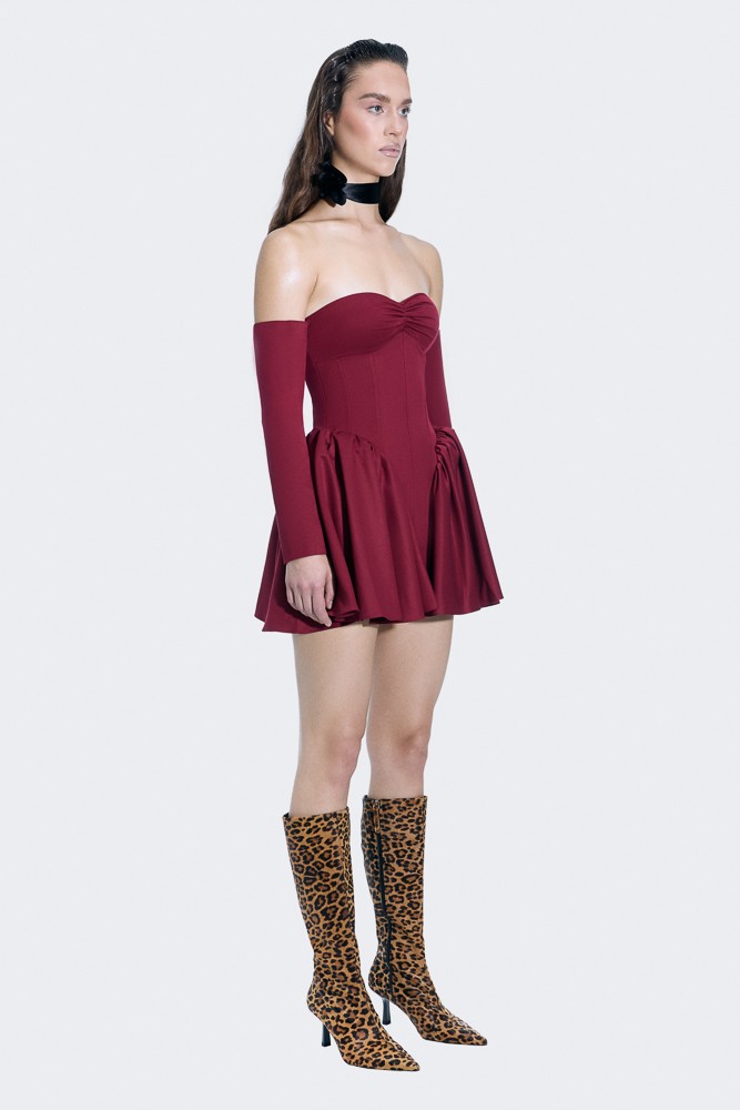 Candela Burgundy Dress