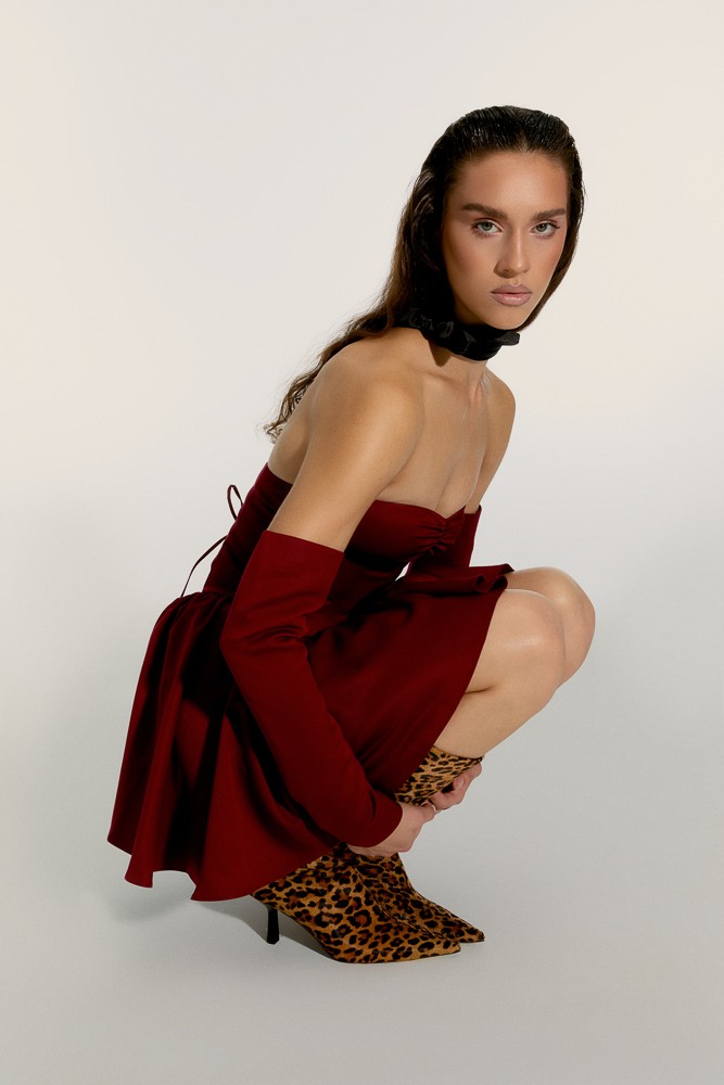 Candela Burgundy Dress