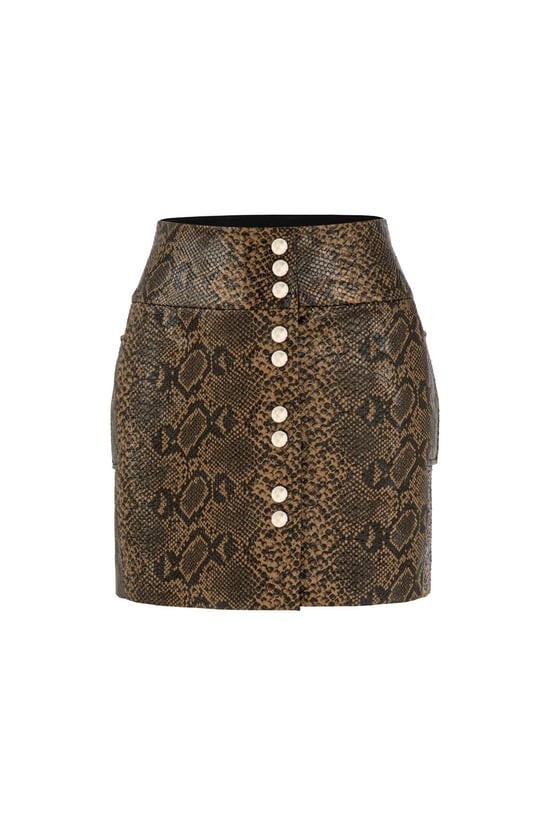 LARISSA BLACK AND BROWN MINI SKIRT