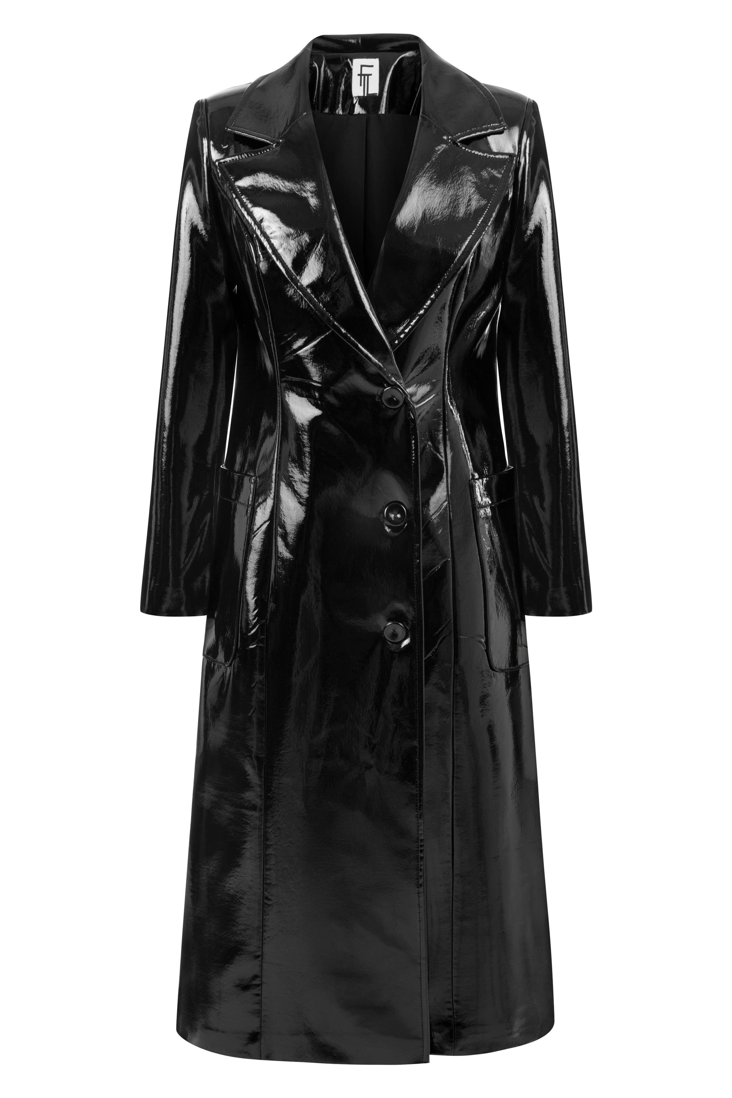 Janice Patent  Leather Trench Coat