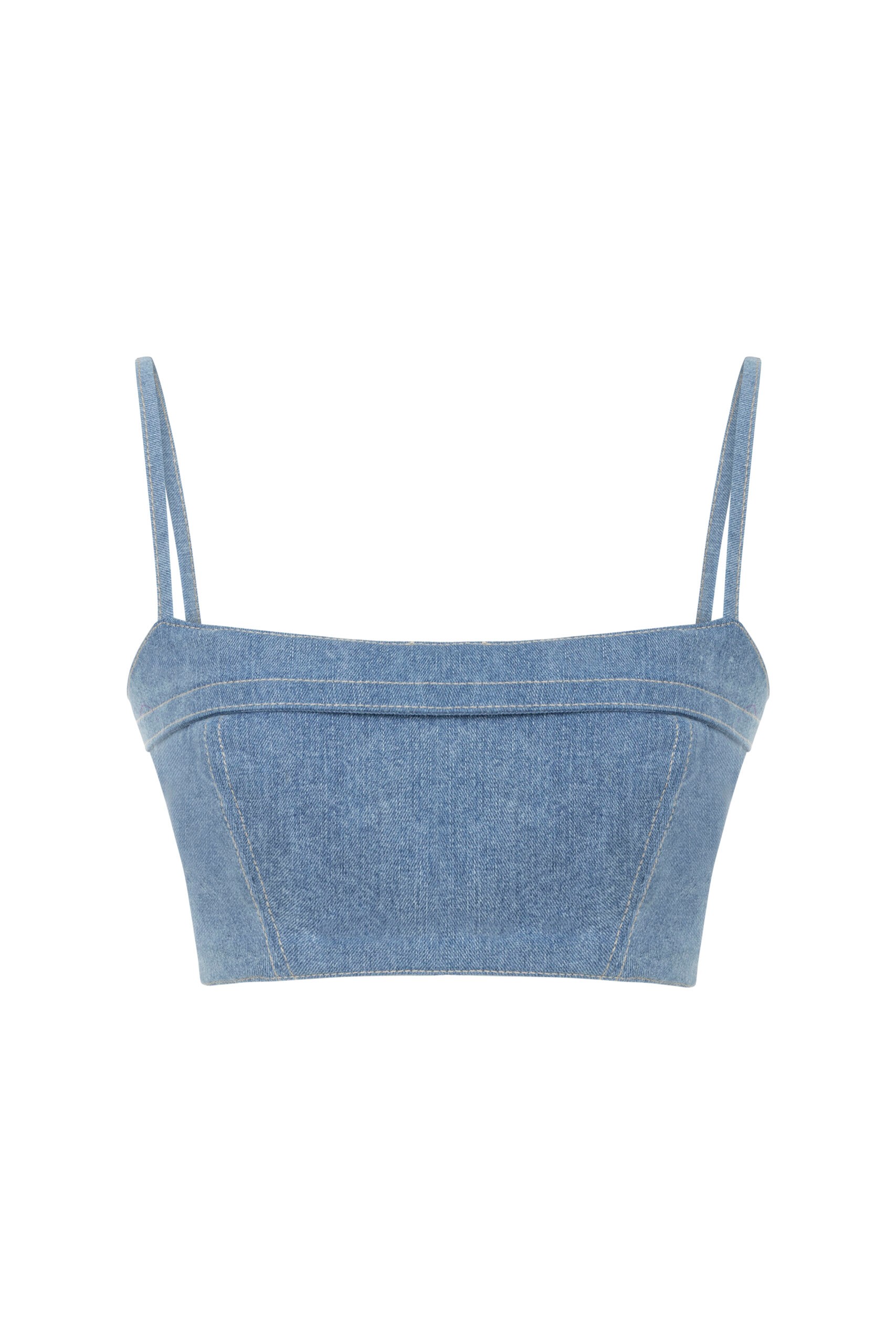 RAW DENIM BRALETTE