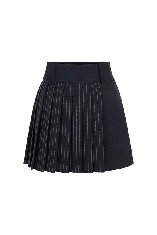 Cléo Midnight Blue Pleated Skirt