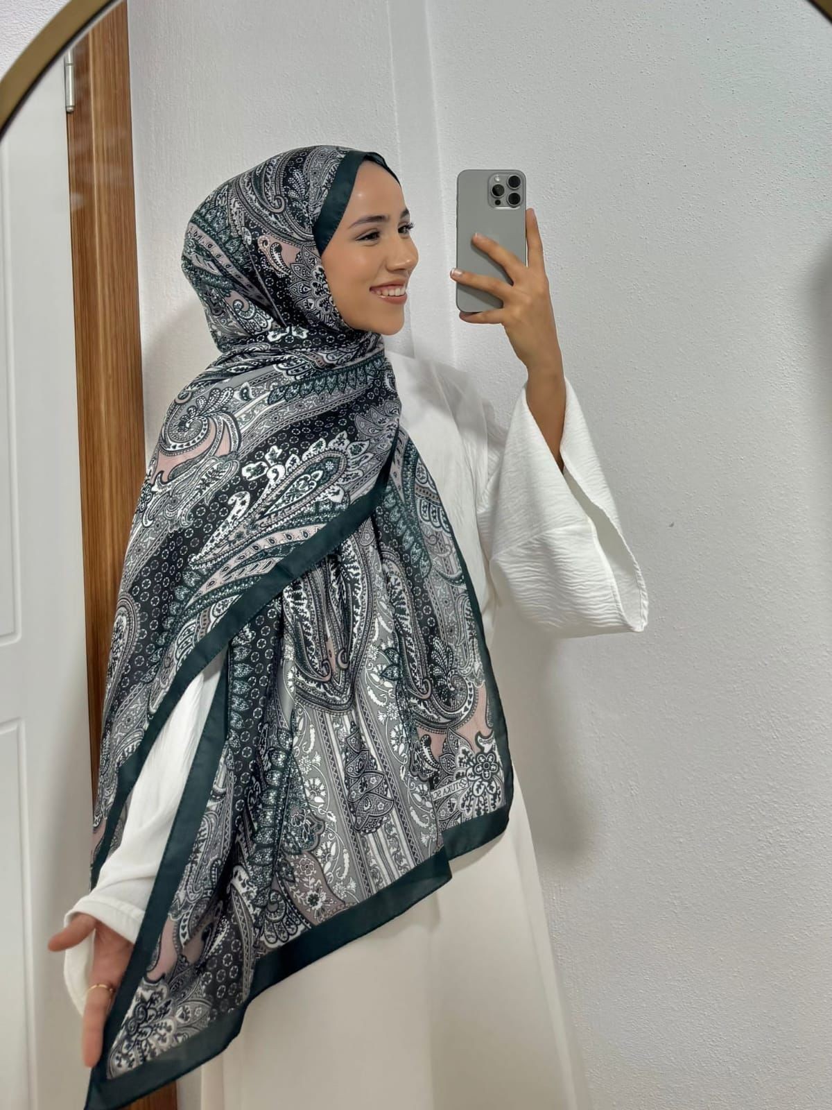 Etnik Desen Pamuk Soft Eşarp