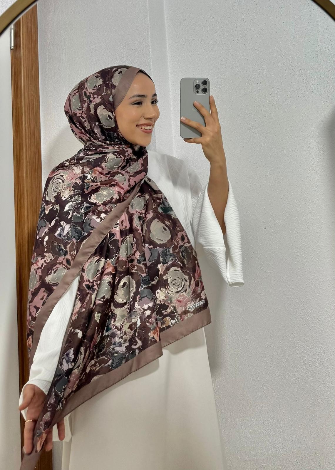 Gülü Pamuk Soft Şal