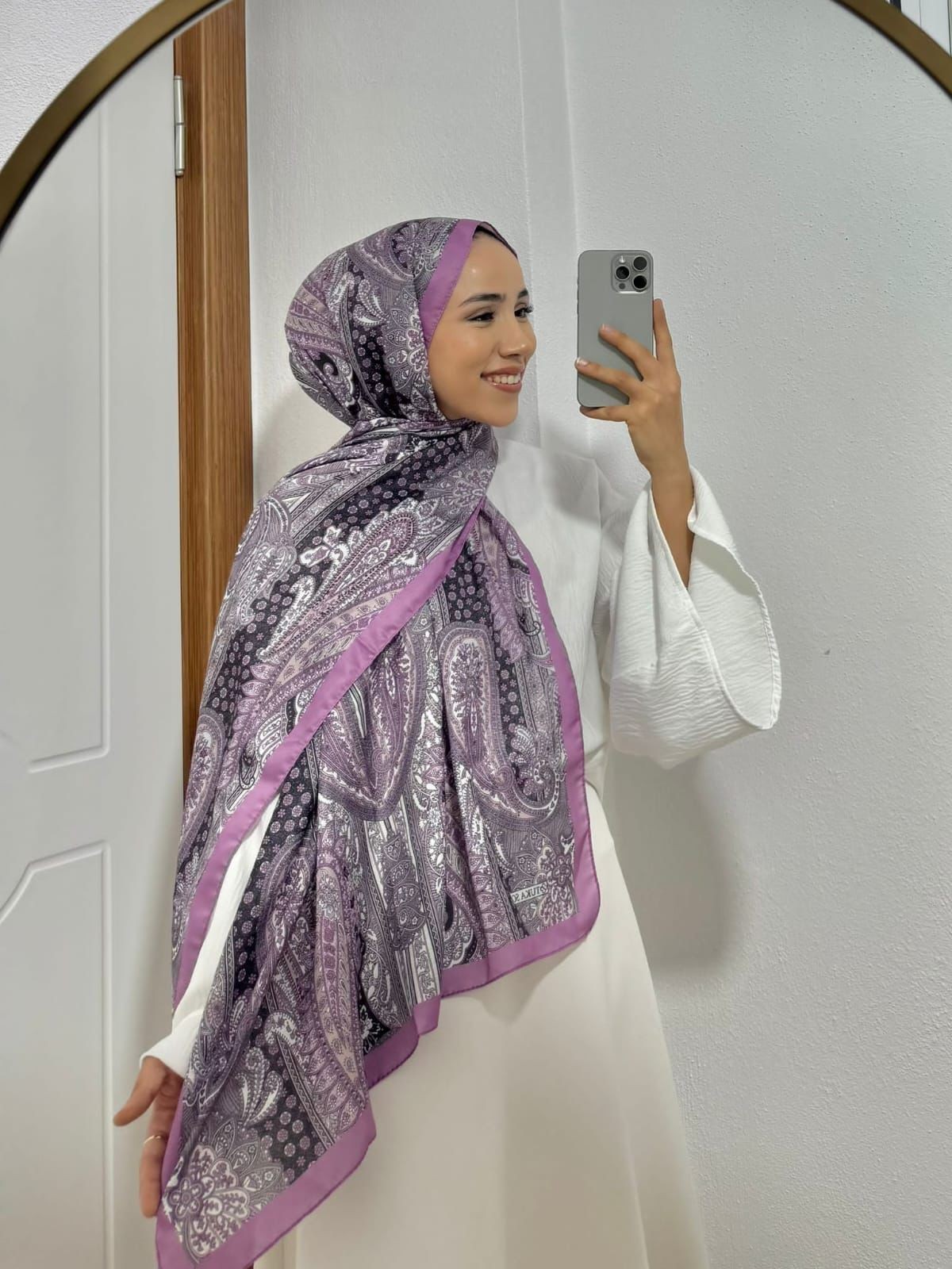 Etnik Desen Pamuk Soft Eşarp