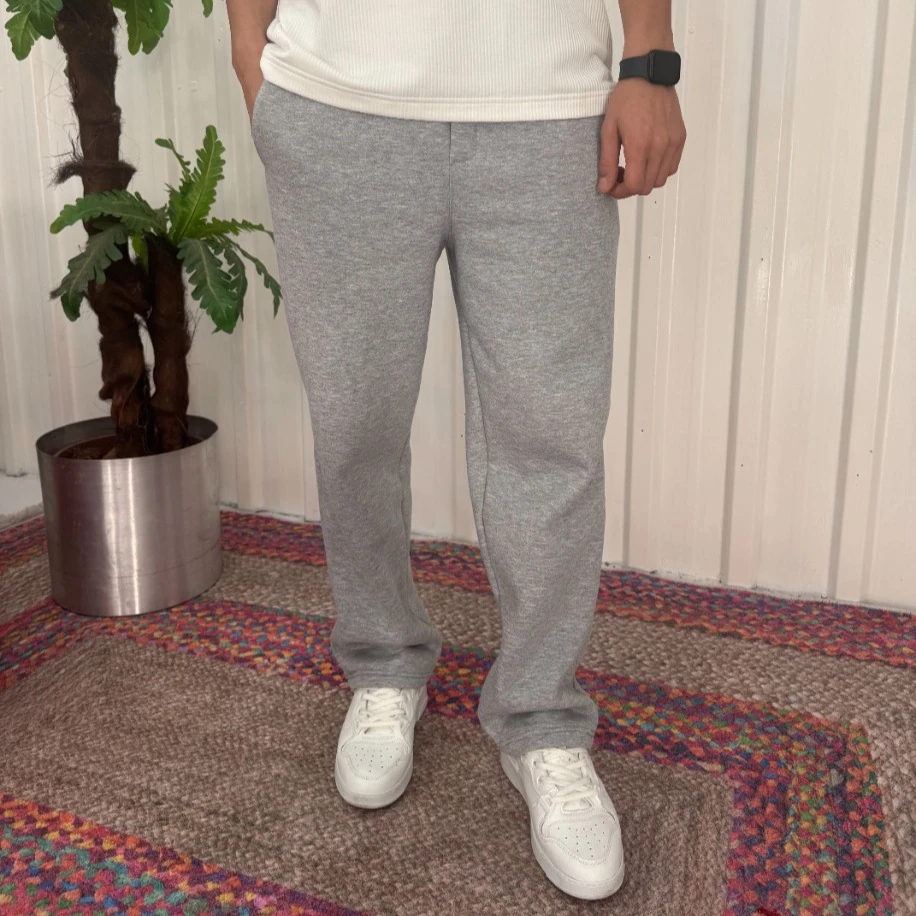 Modern Kesim: Basic Gri Bol Paça Eşofman Altı