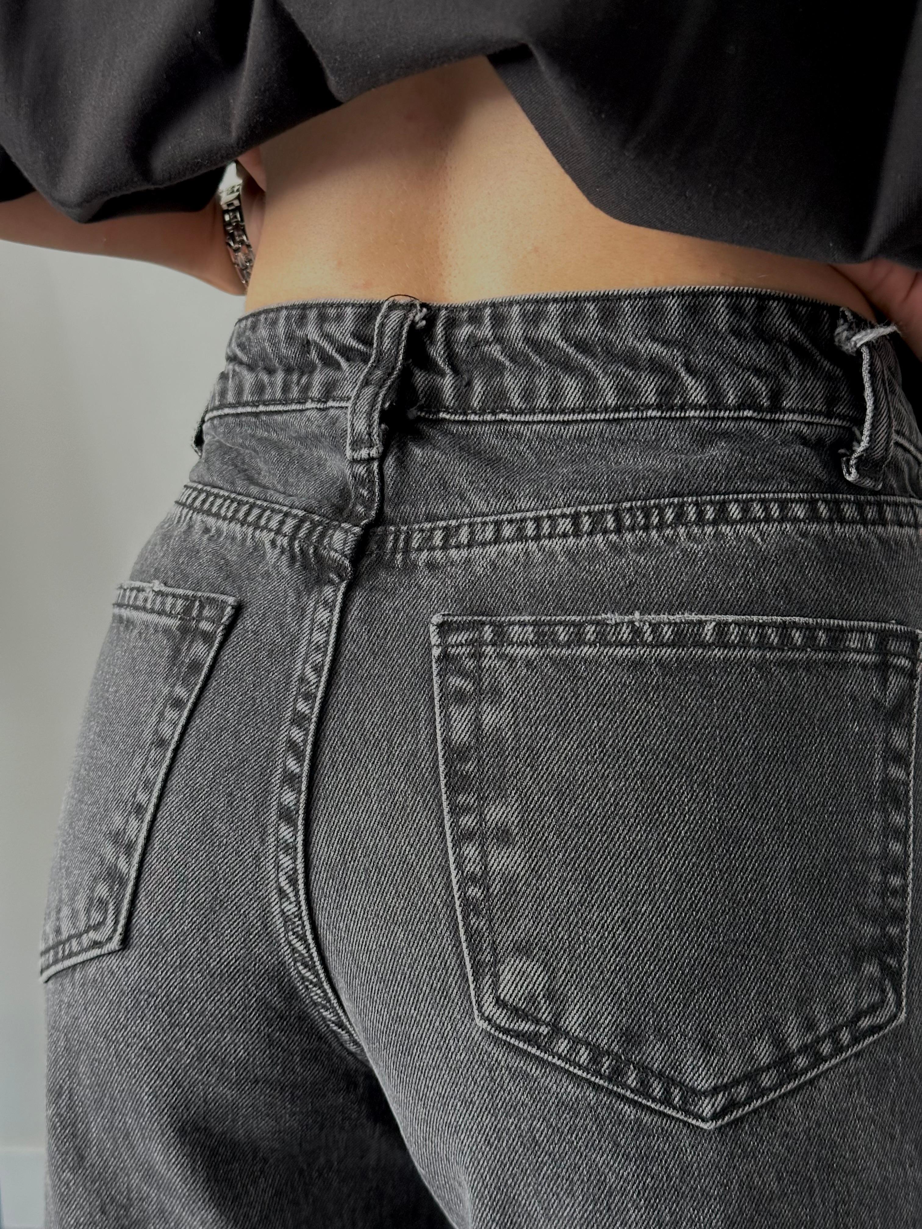 Yüksek Bel Yıkamalı Straight Jean