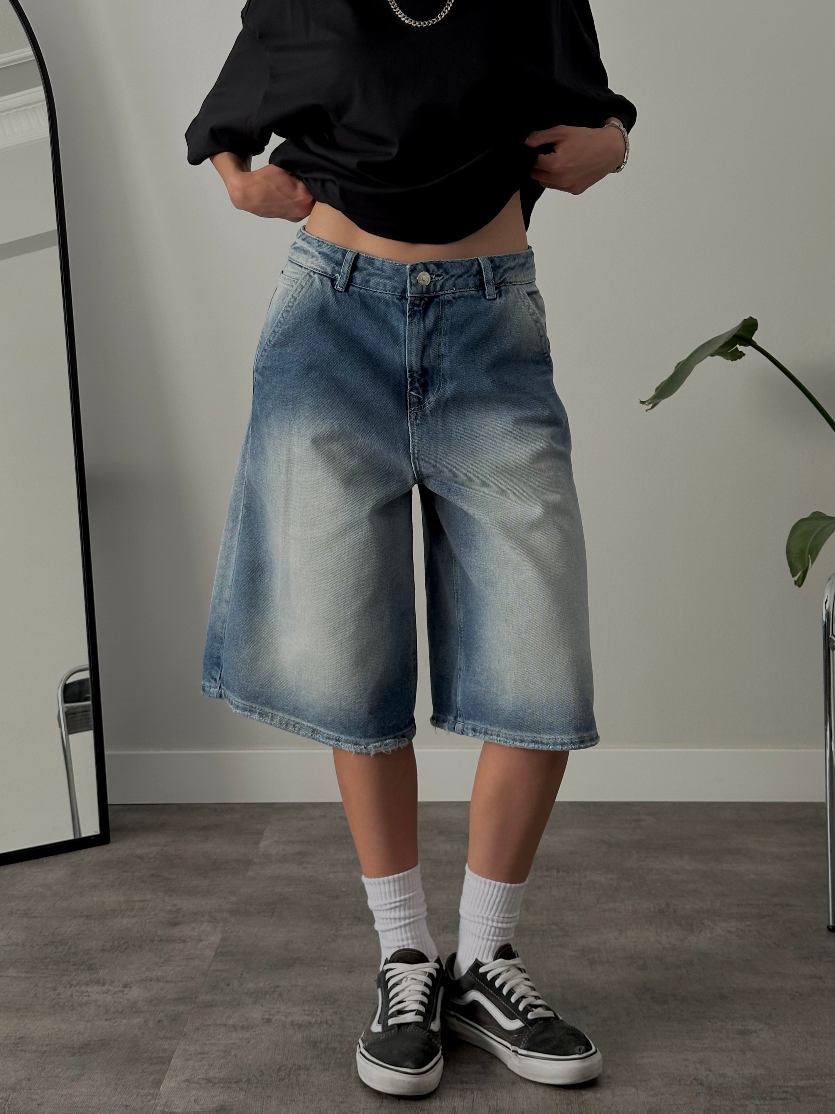 Baggy Denim Bermuda Jort