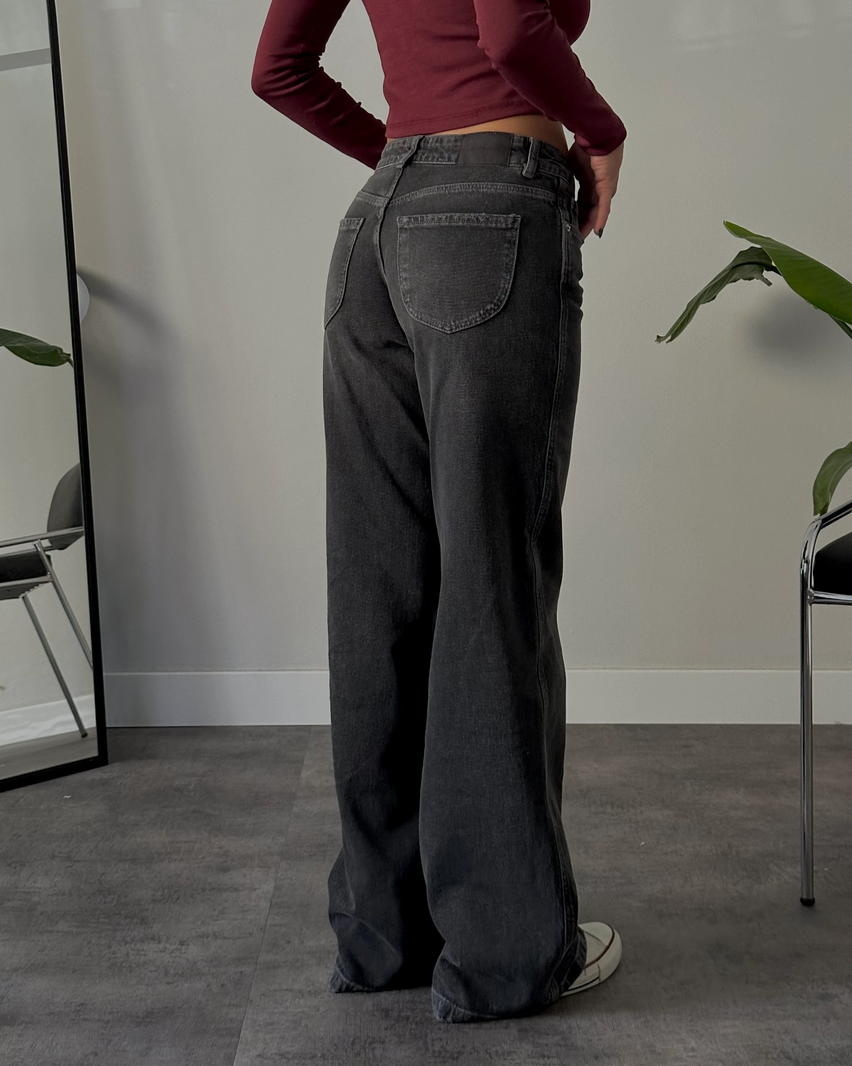 90's Düşük Bel Straight Jean