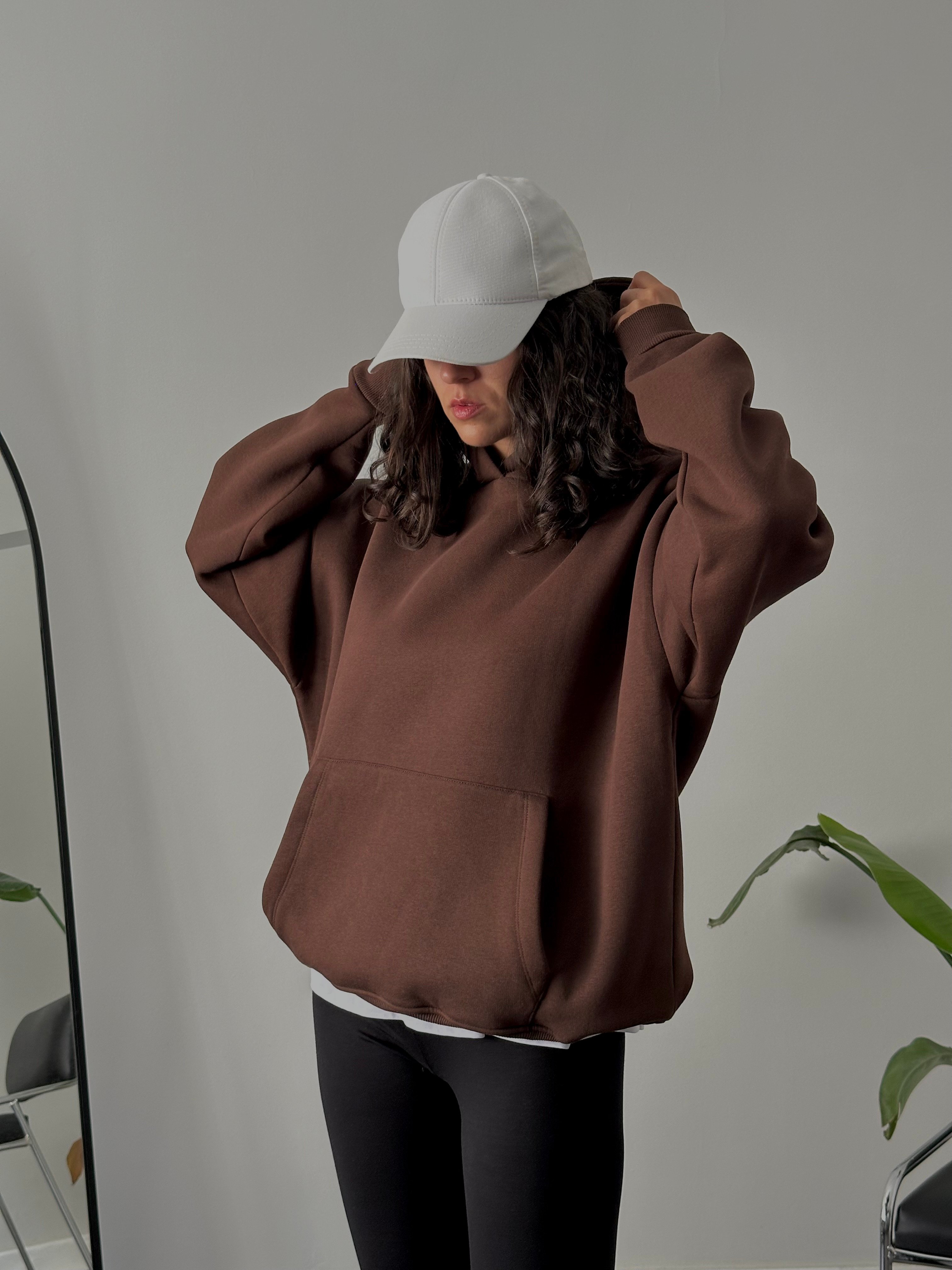 Women’s Oversized Hoodie - Brown