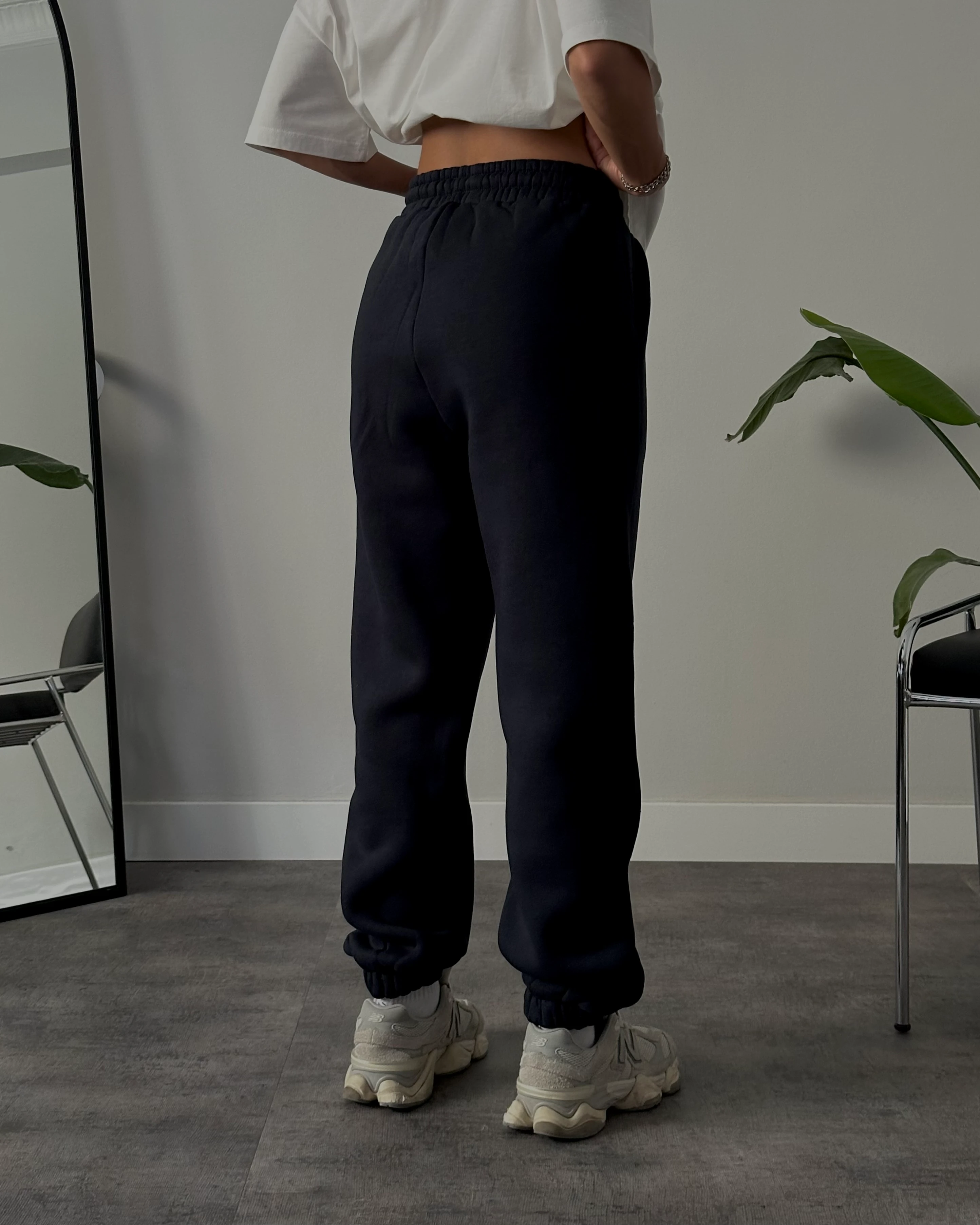 Rahat Kalıp Üç İplik Şardonlu Jogger Eşofman - Lacivert