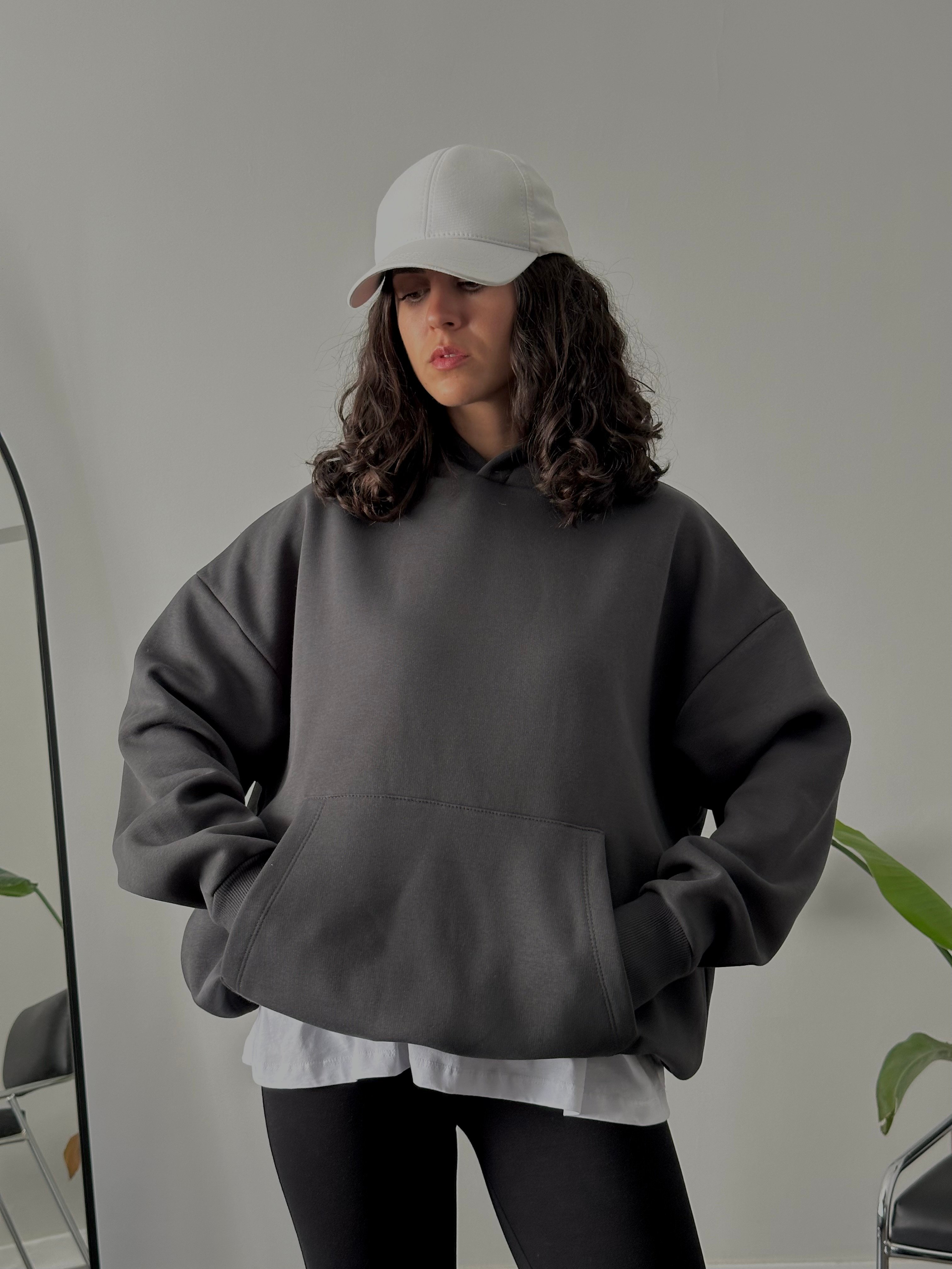 Women’s Oversized Hoodie - Anthracite