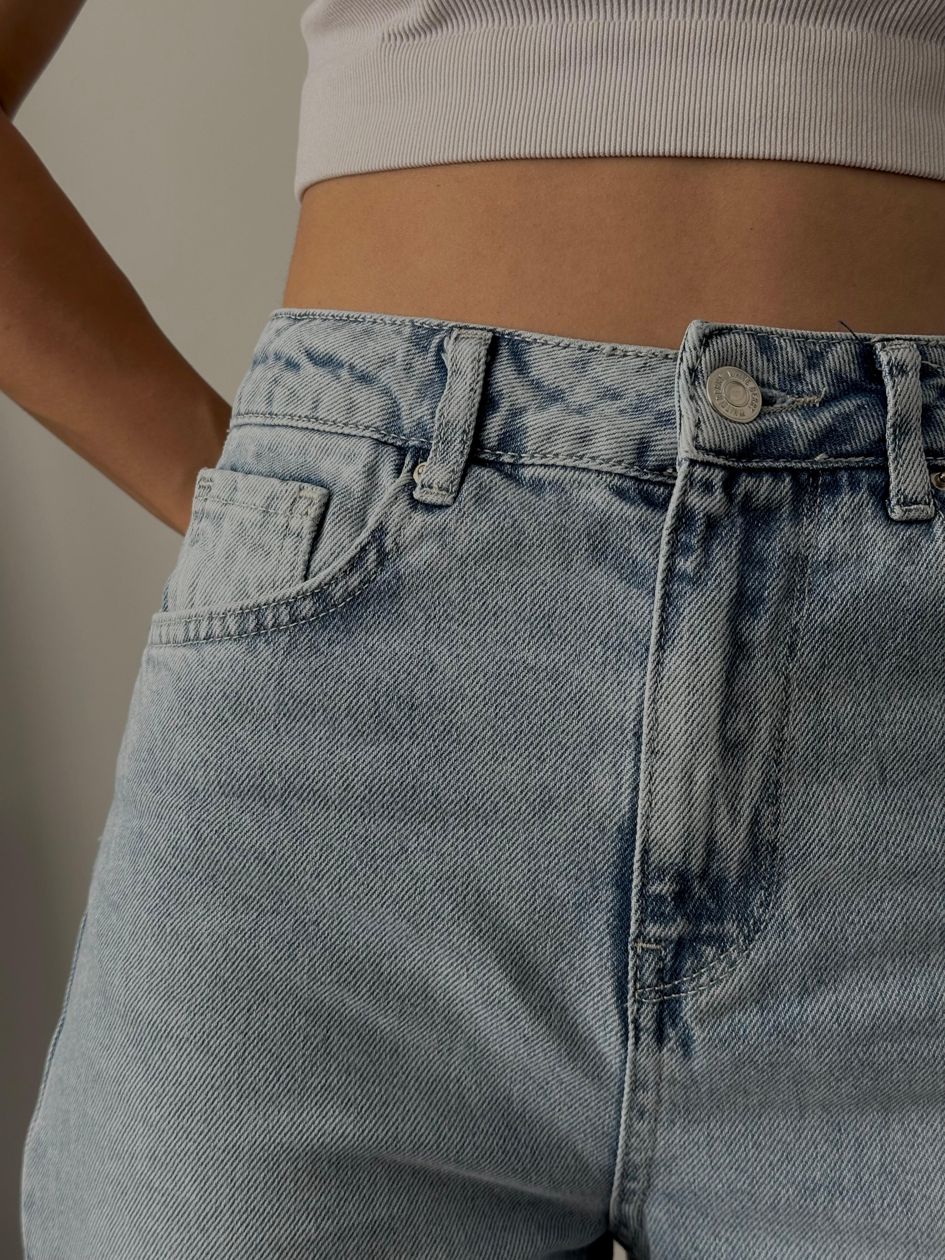 Yüksek Bel Straight Fit Jean