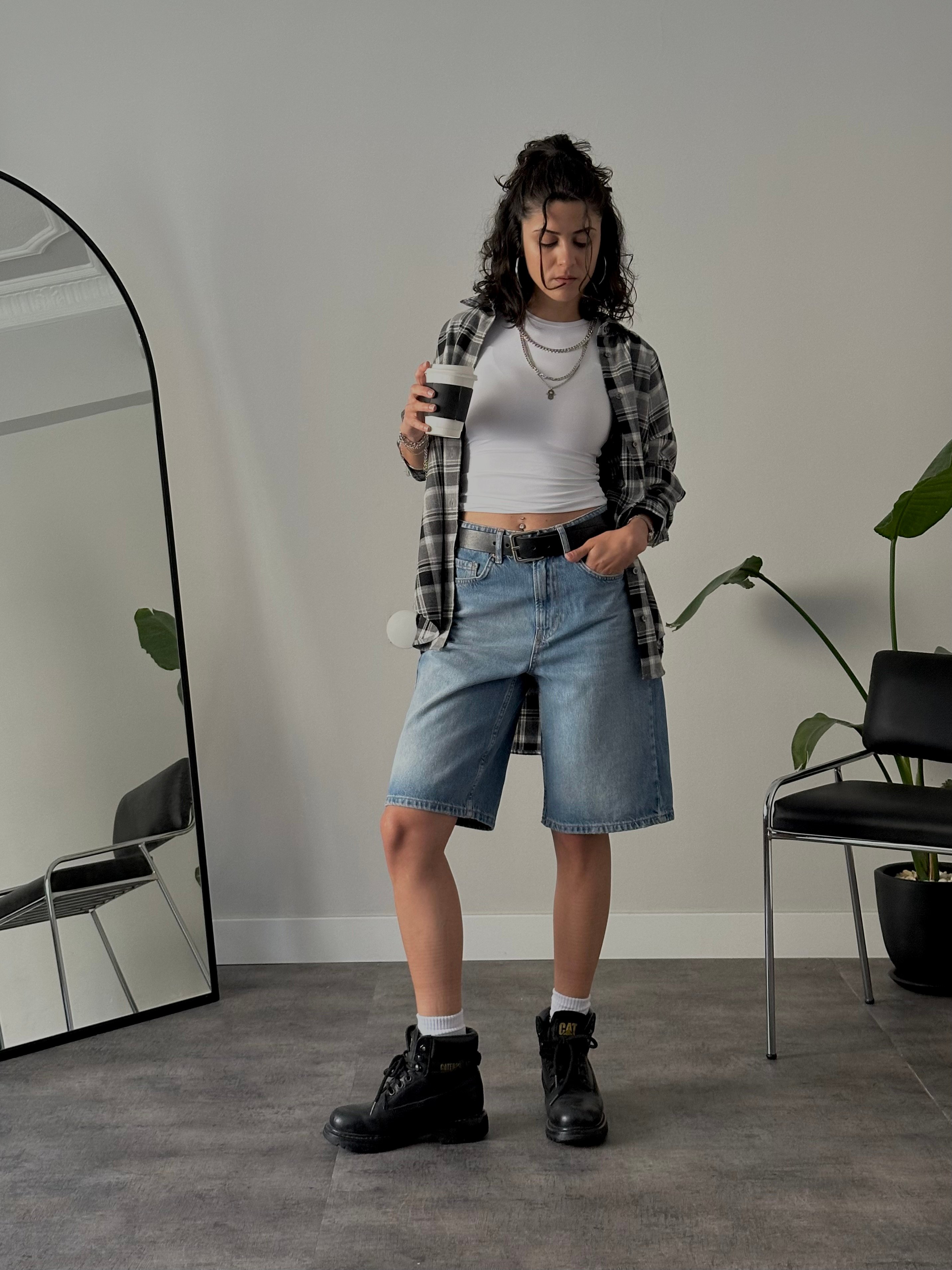 Relaxed Fit Mavi Jort Denim Bermuda