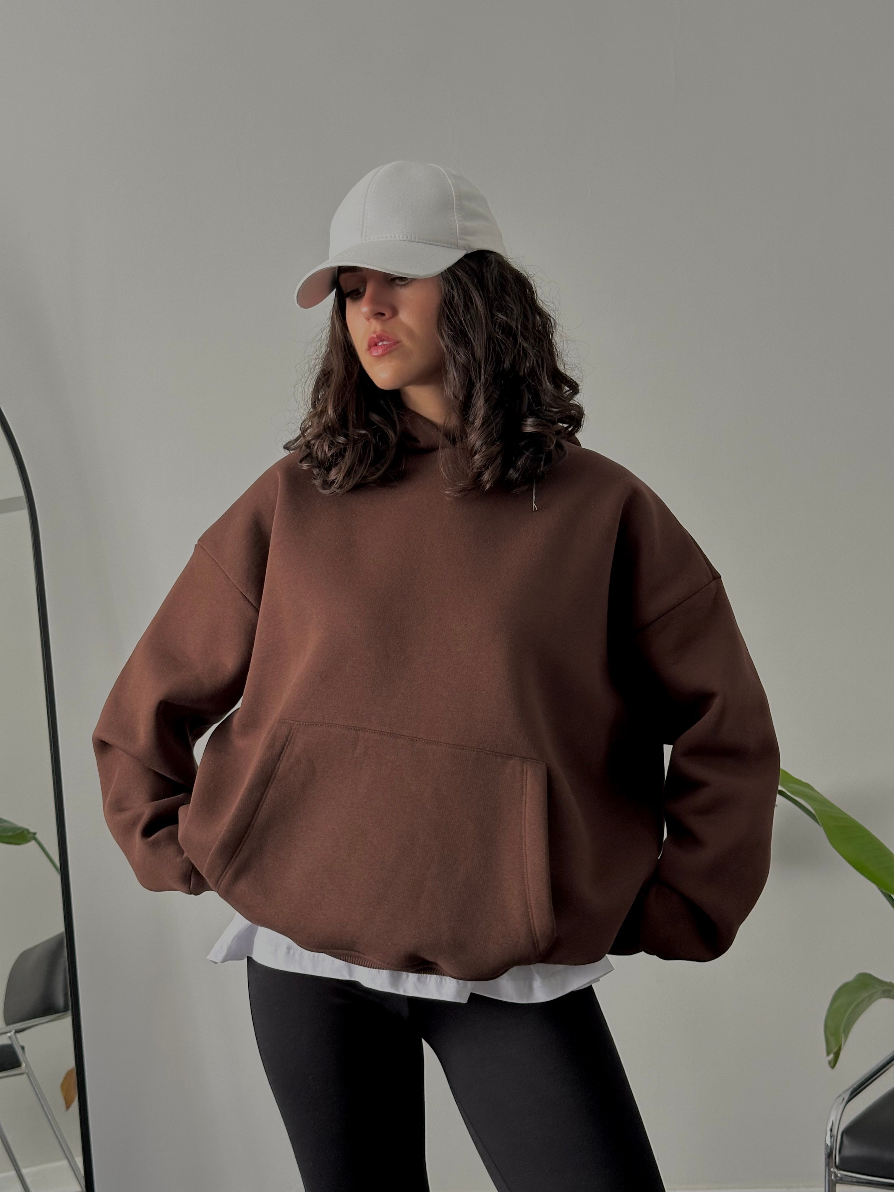 Women’s Oversized Hoodie - Brown