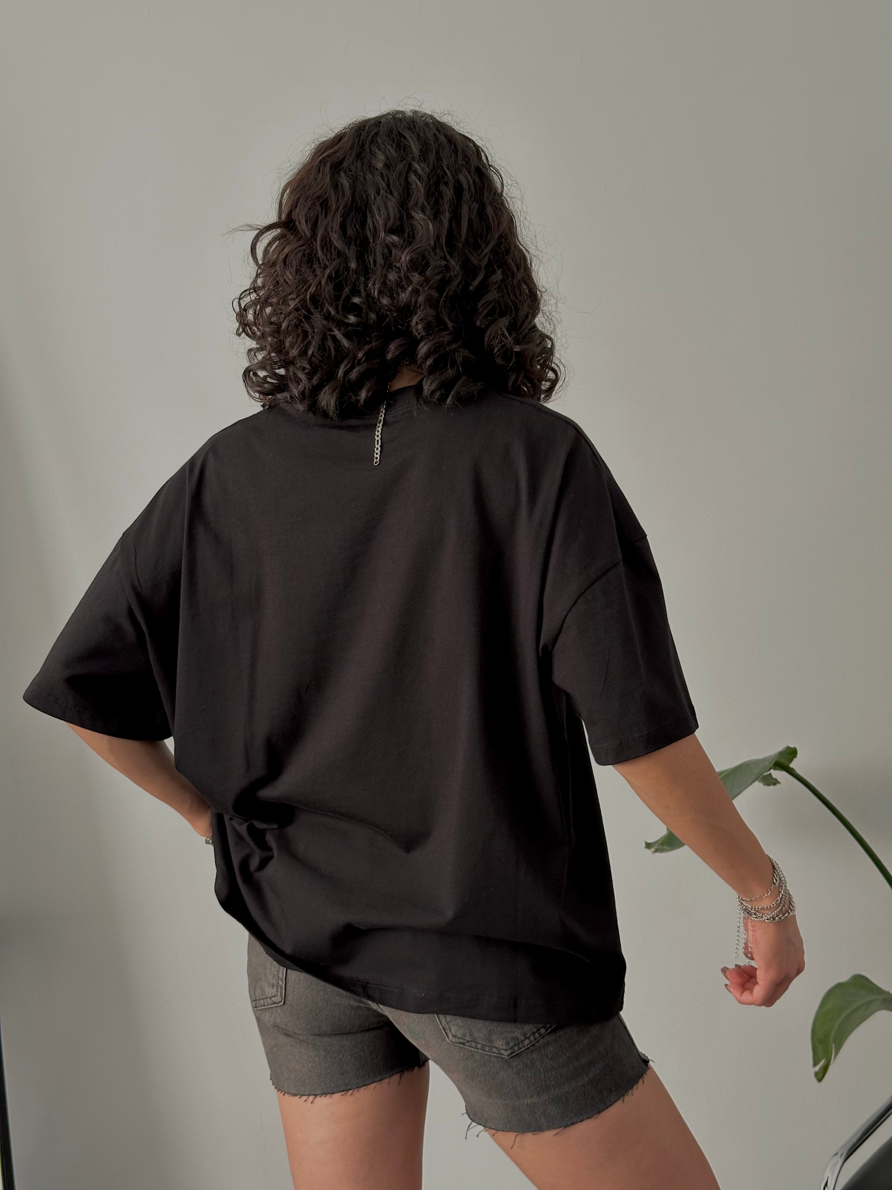 %100 Pamuk Oversize Basic Tişört