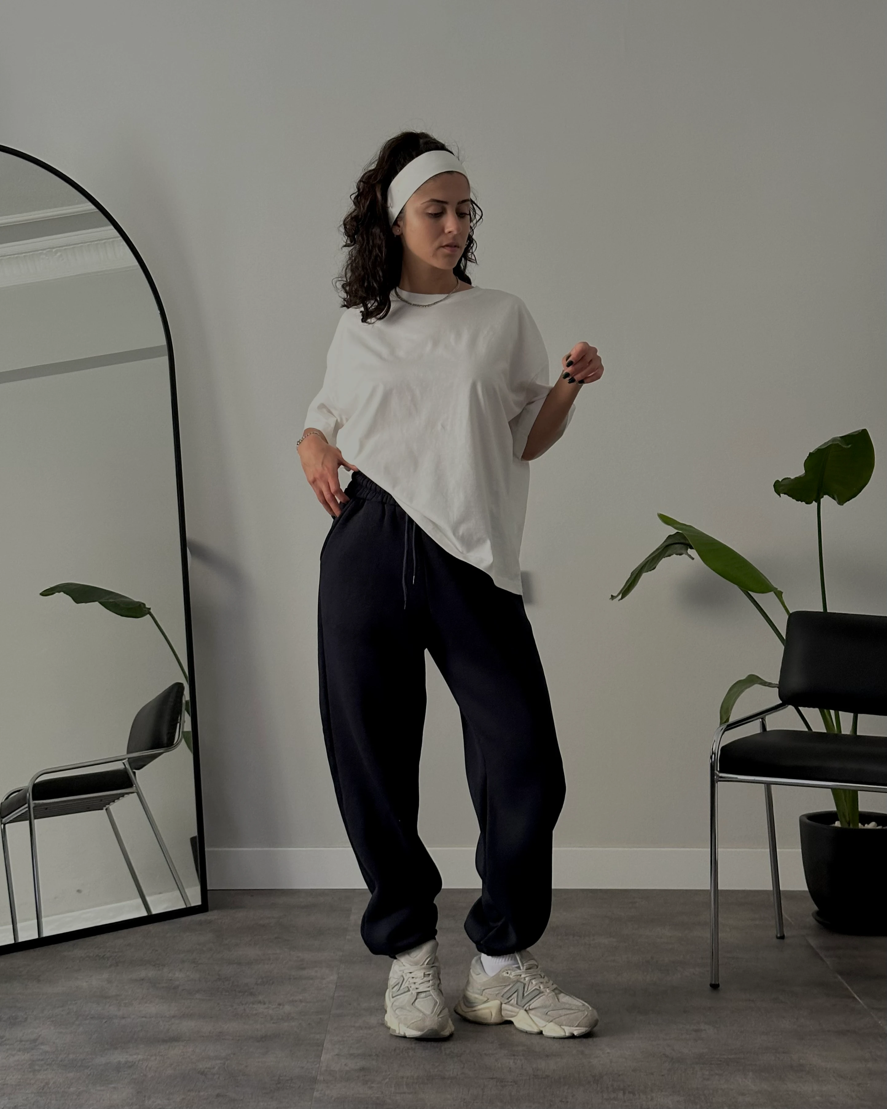 Rahat Kalıp Üç İplik Şardonlu Jogger Eşofman - Lacivert