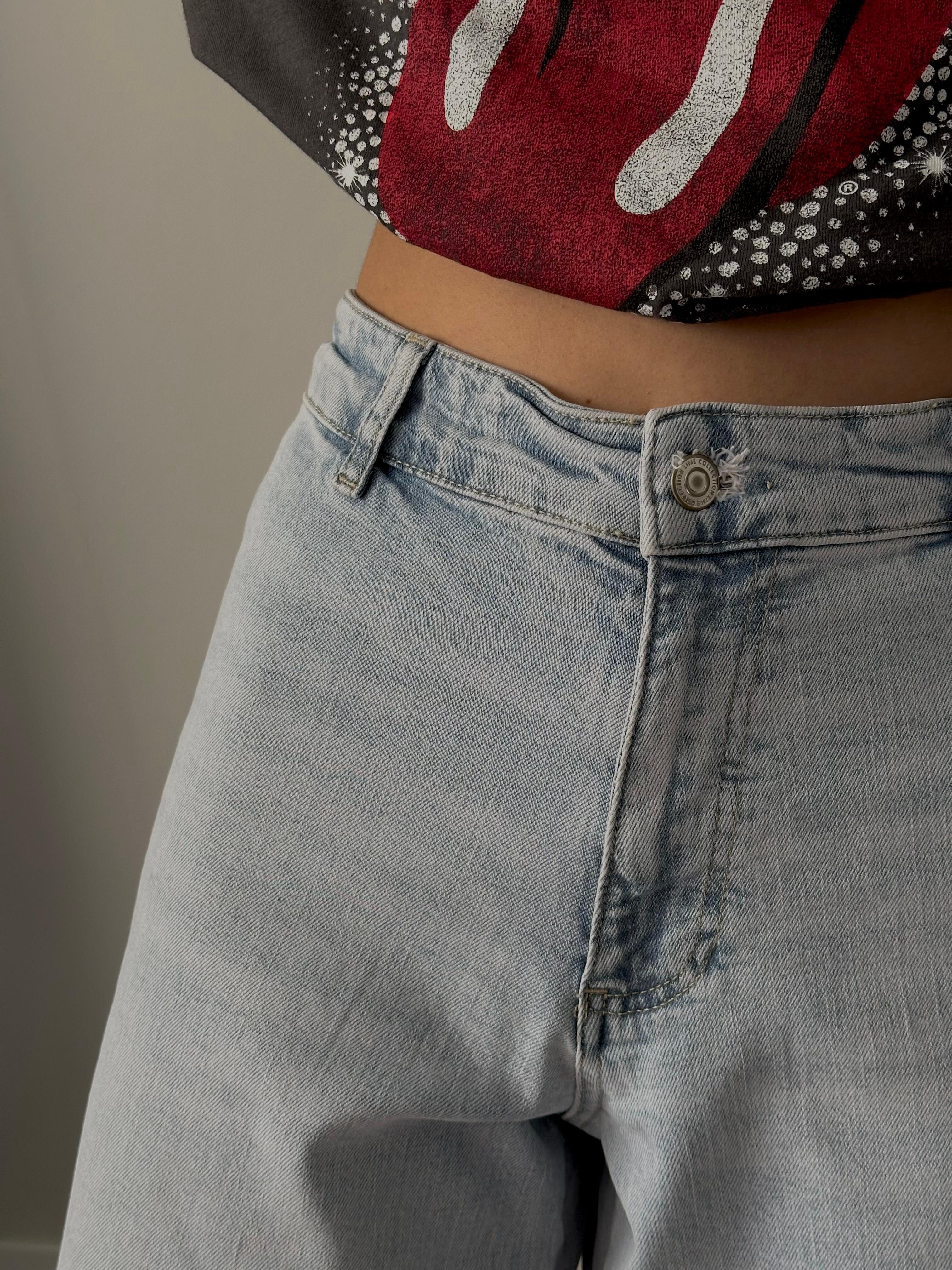 Yüksek Bel Wide Leg Jean