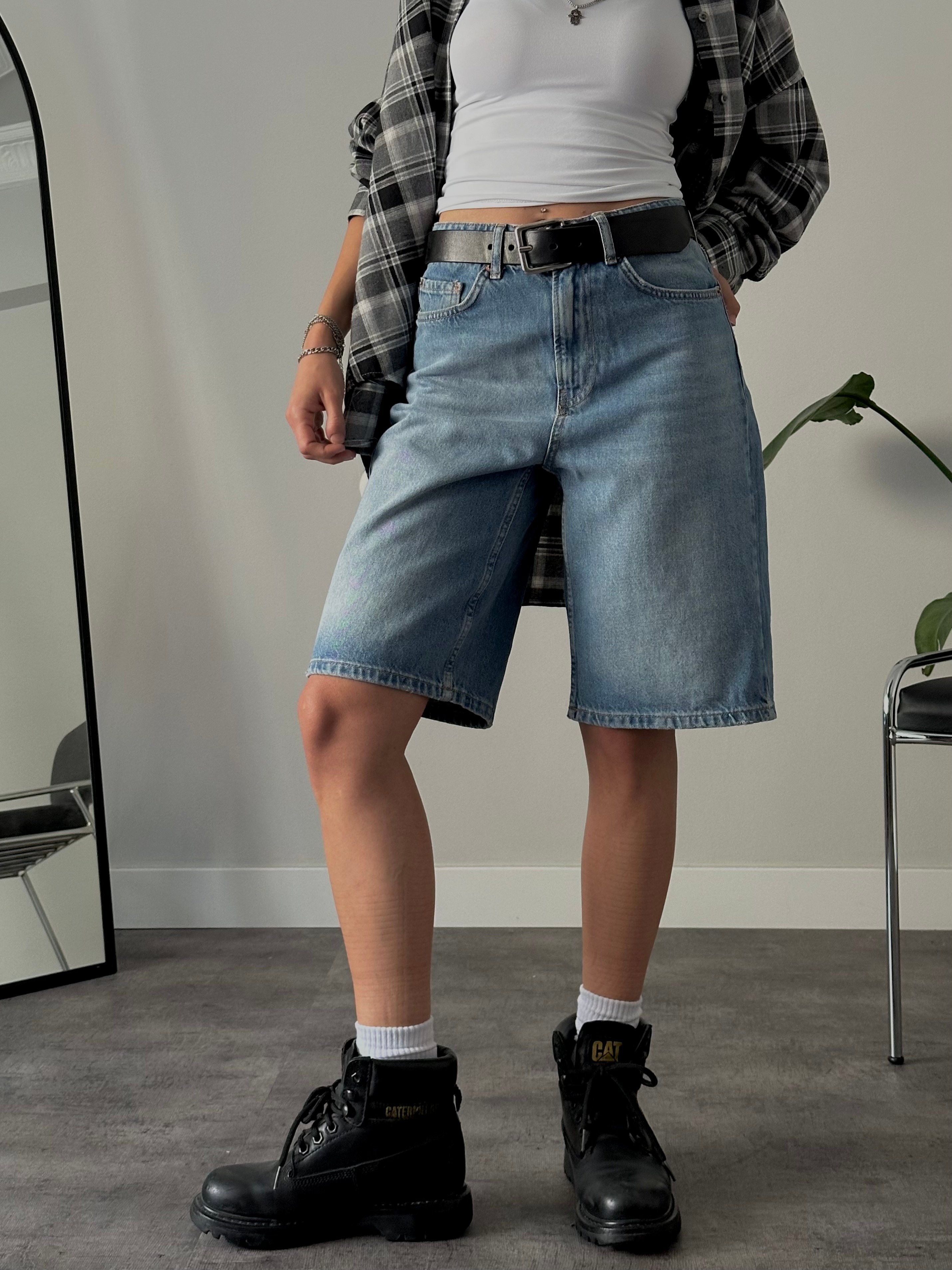 Relaxed Fit Mavi Jort Denim Bermuda - Mavi Denim