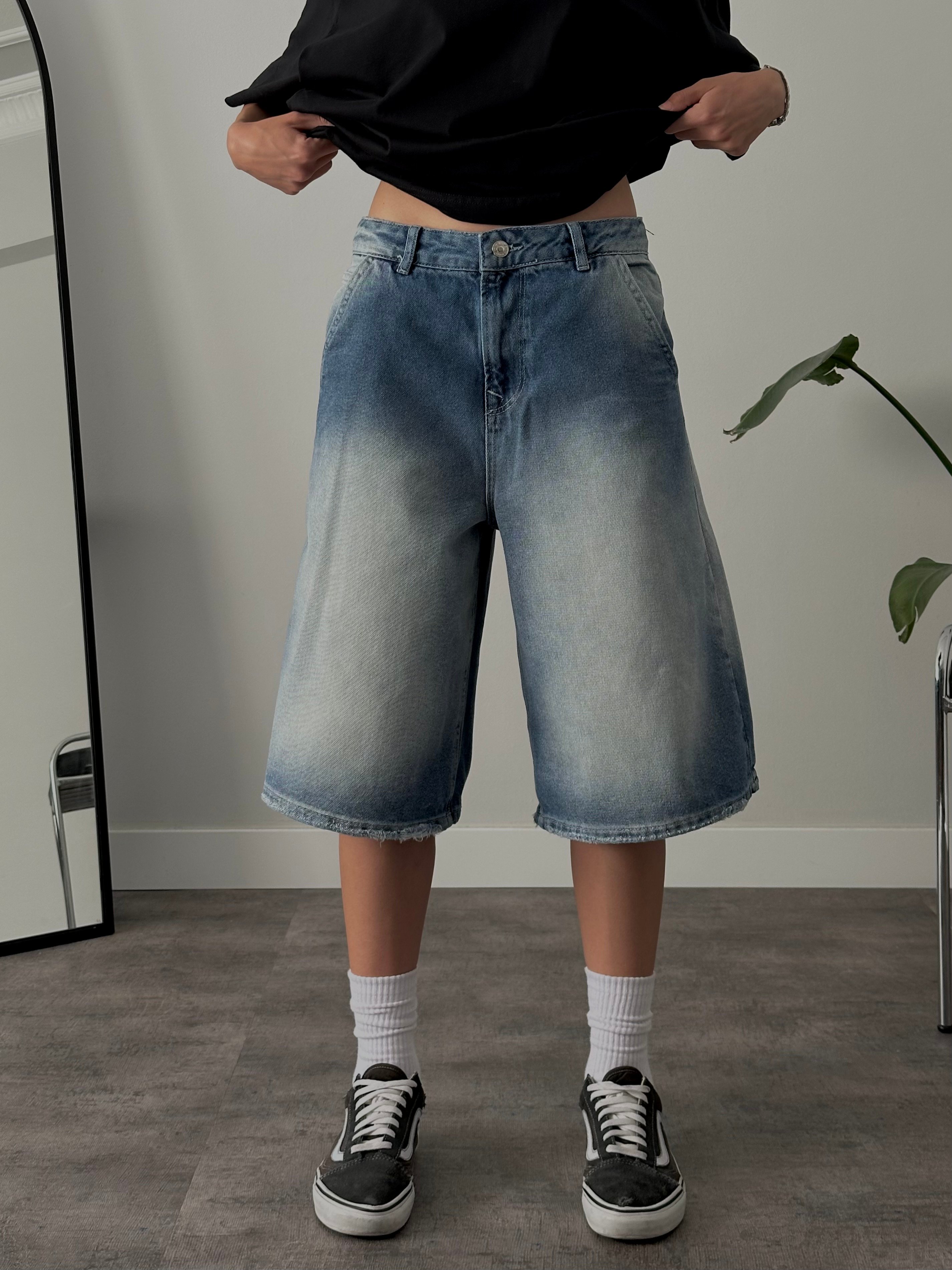 Baggy Denim Bermuda Jort