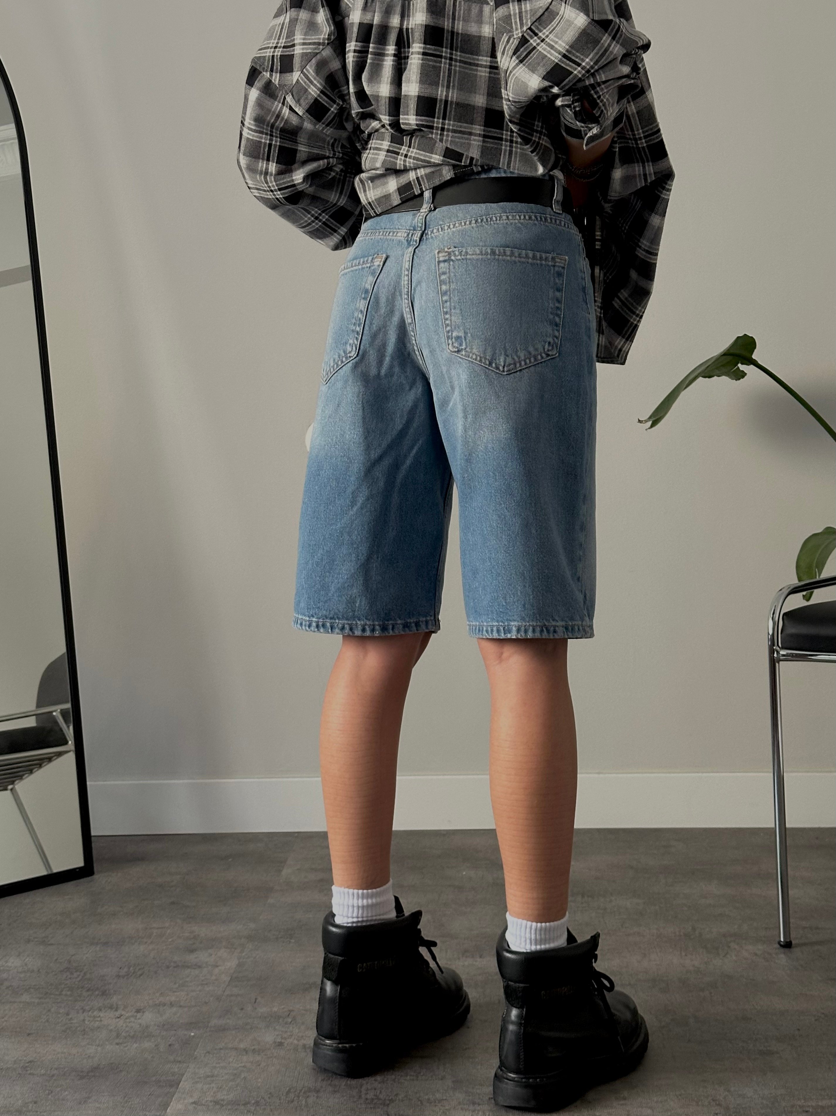 Relaxed Fit Mavi Jort Denim Bermuda