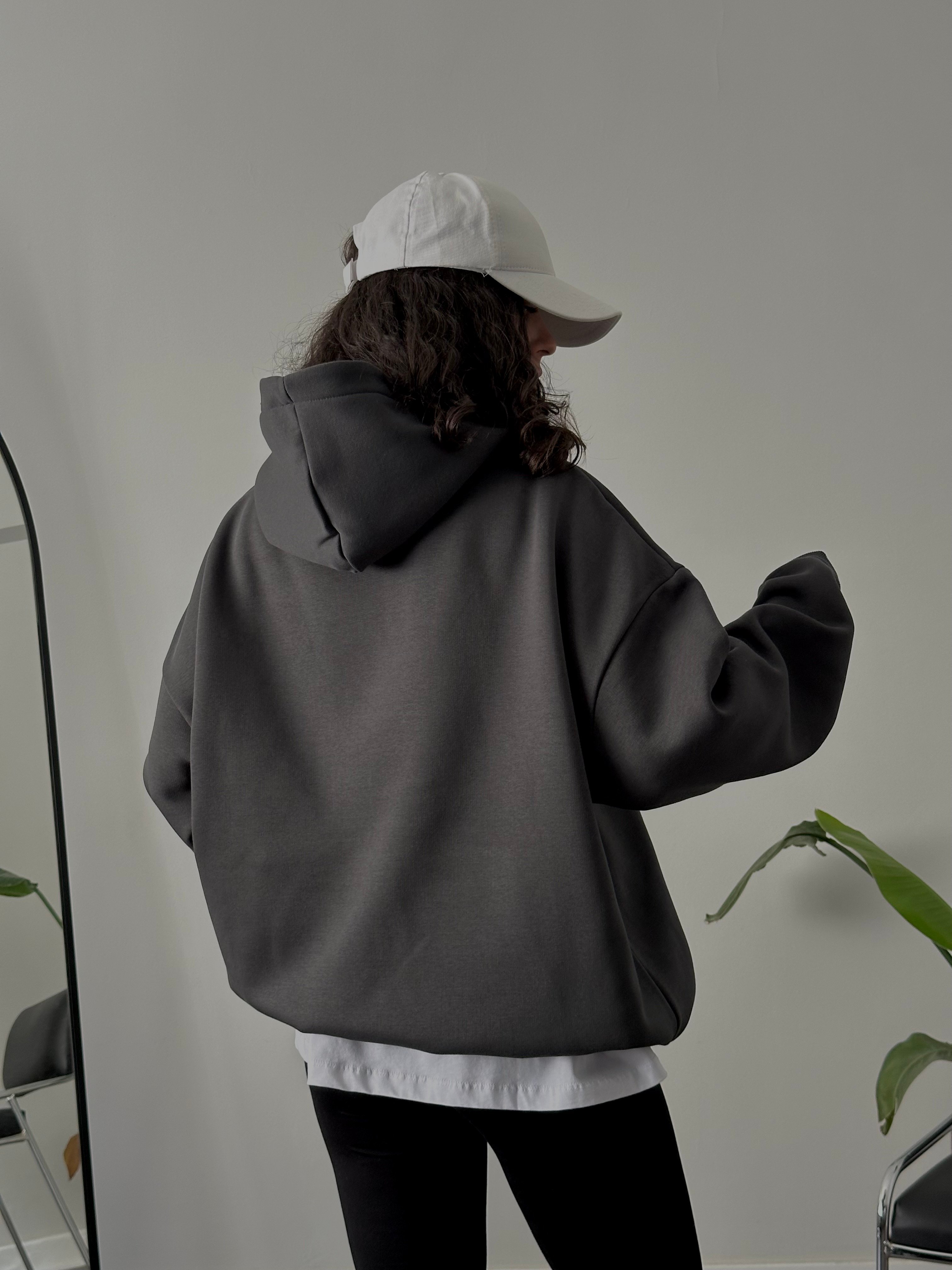 Women’s Oversized Hoodie - Anthracite