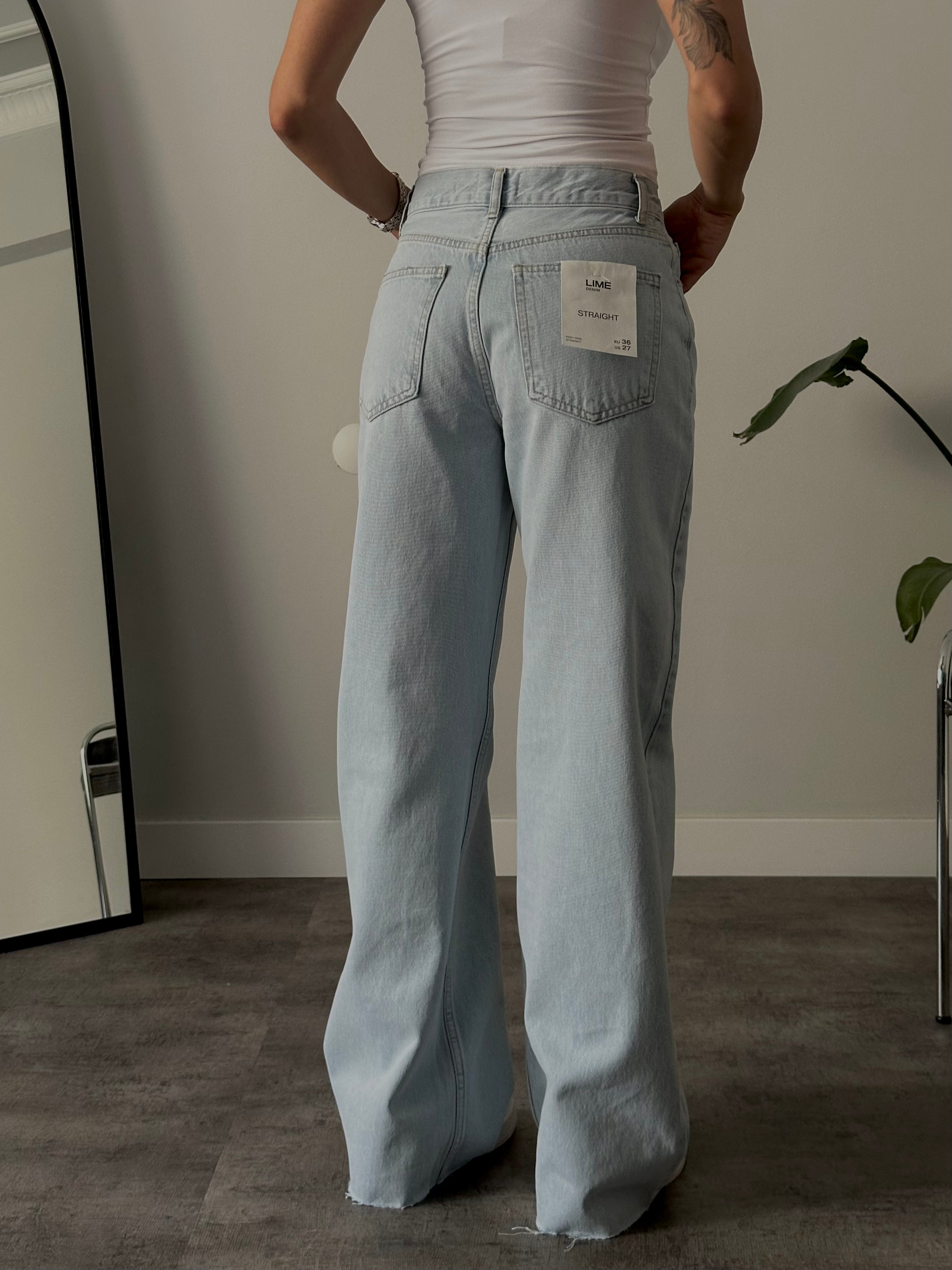 Yüksek Bel Straight Jean