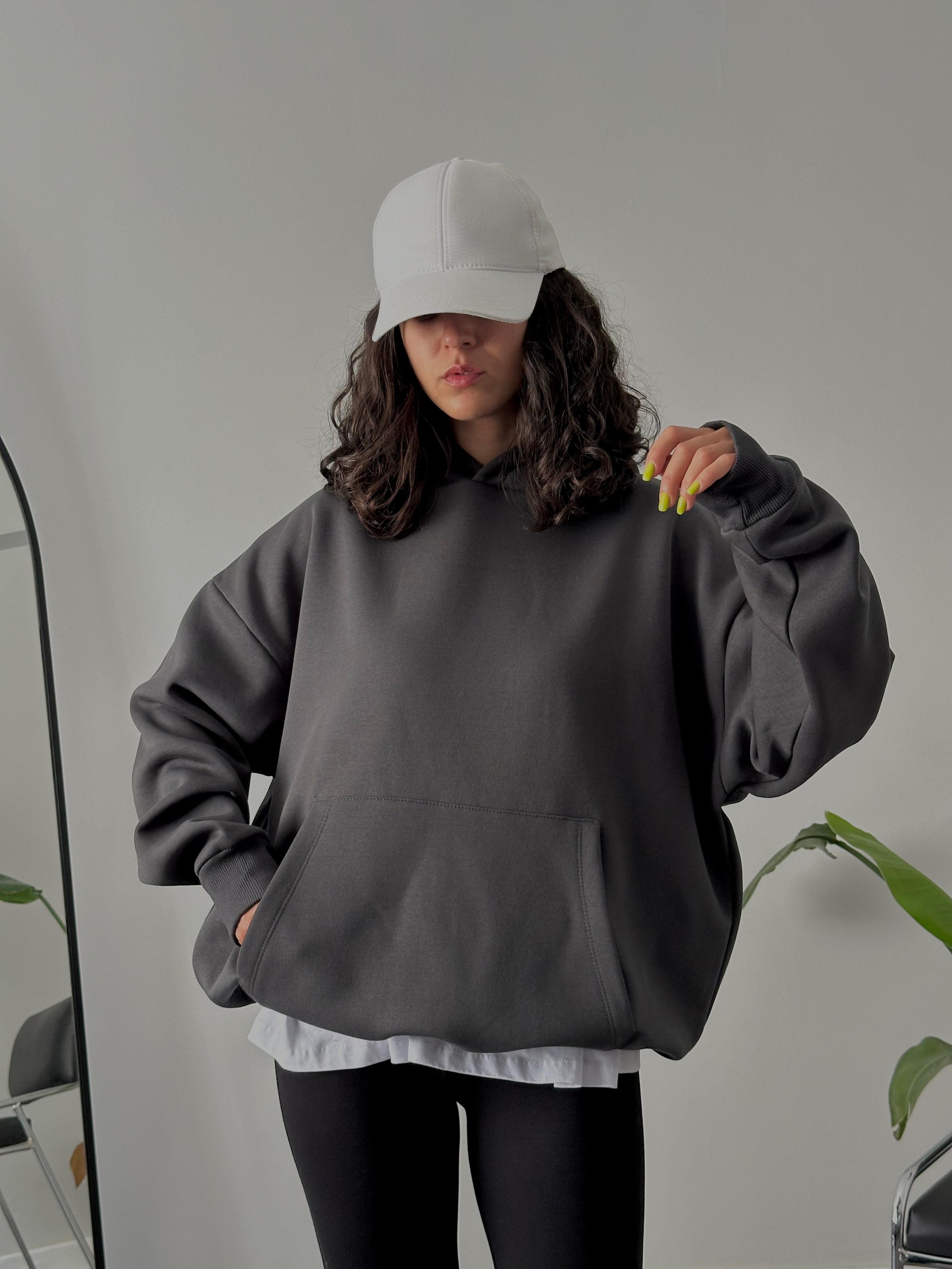 Women’s Oversized Hoodie - Anthracite