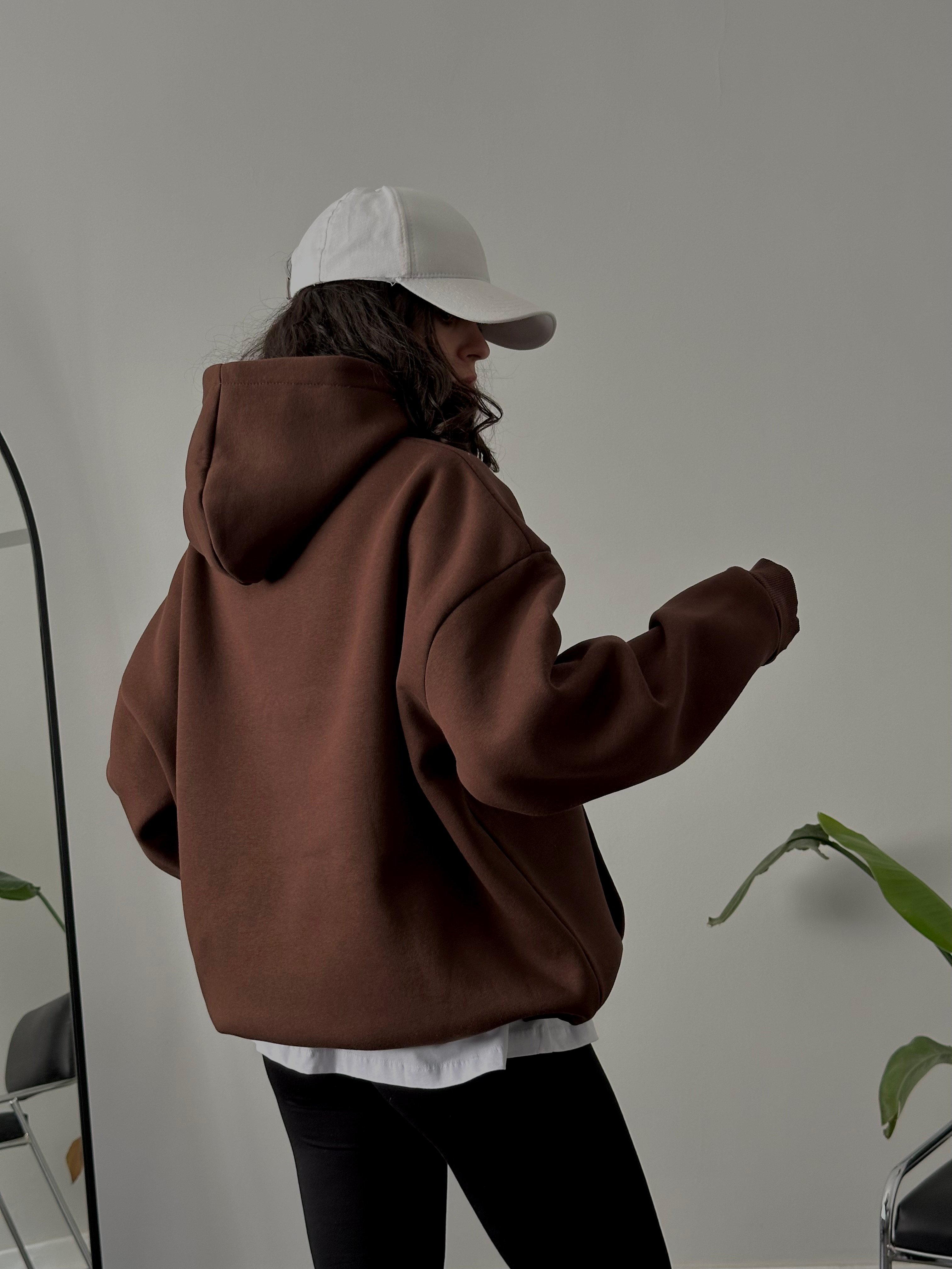 Women’s Oversized Hoodie - Brown