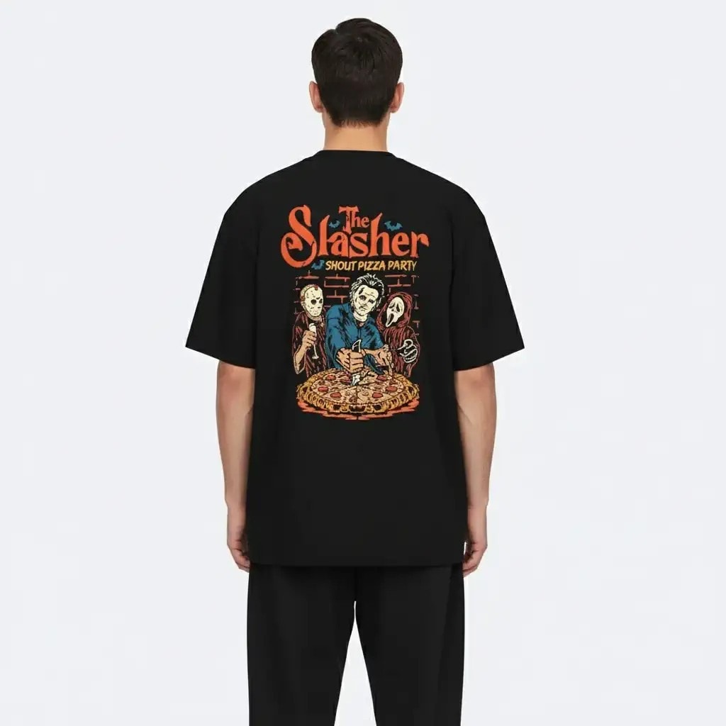 Shout Oversize The Slasher Pizza Party Unisex T-Shirt