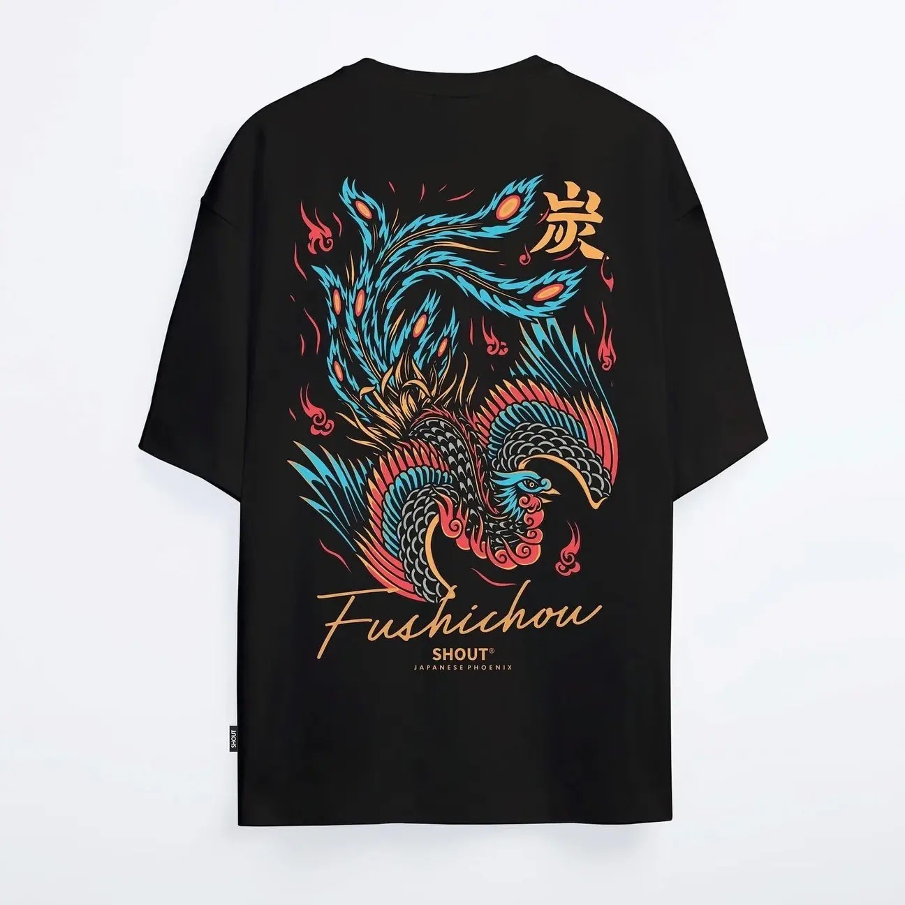 Shout Oversize Japanese Phoenix Oldschool Unisex T-Shirt