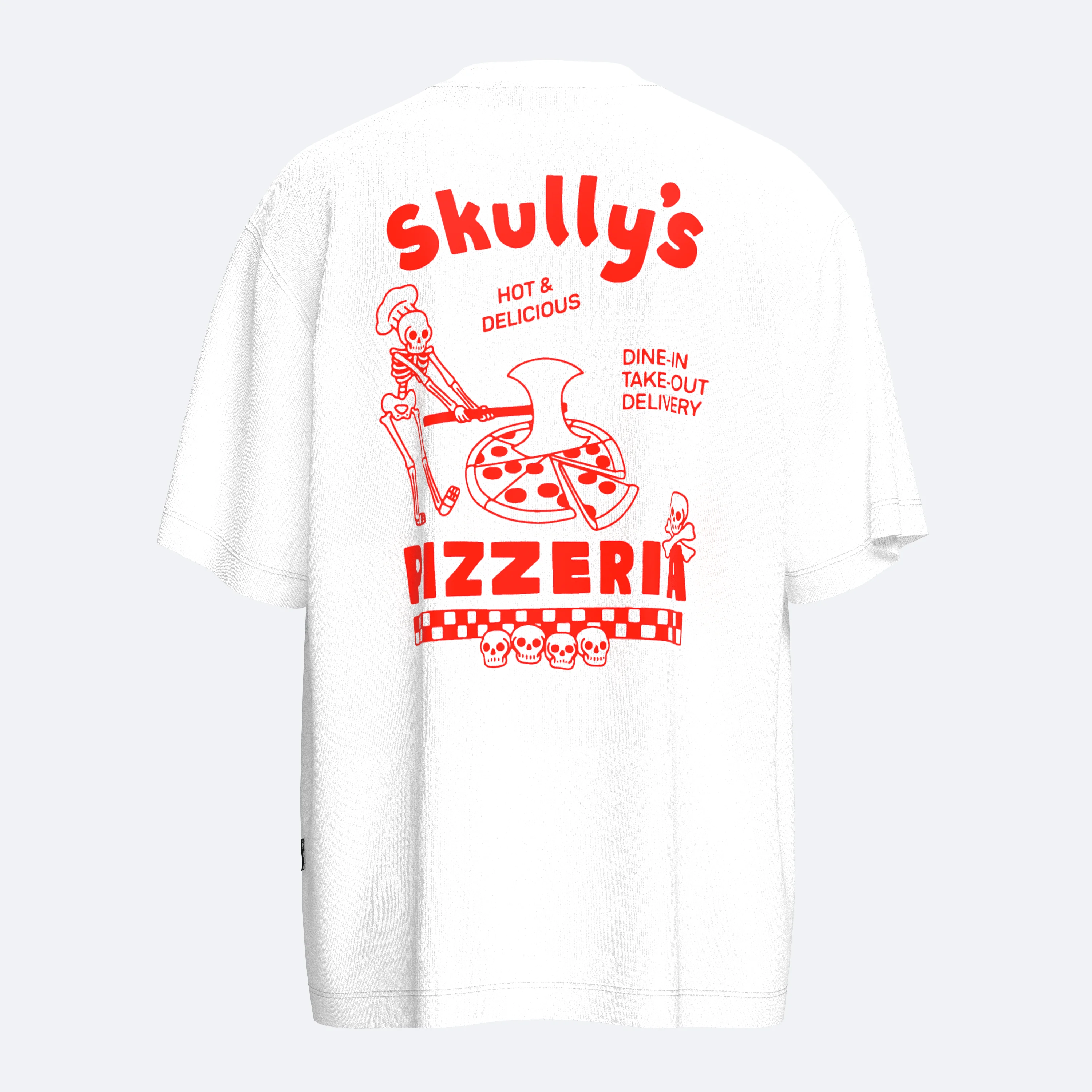 Oversize Shout Skully's Pizzeria Unisex T-Shirt