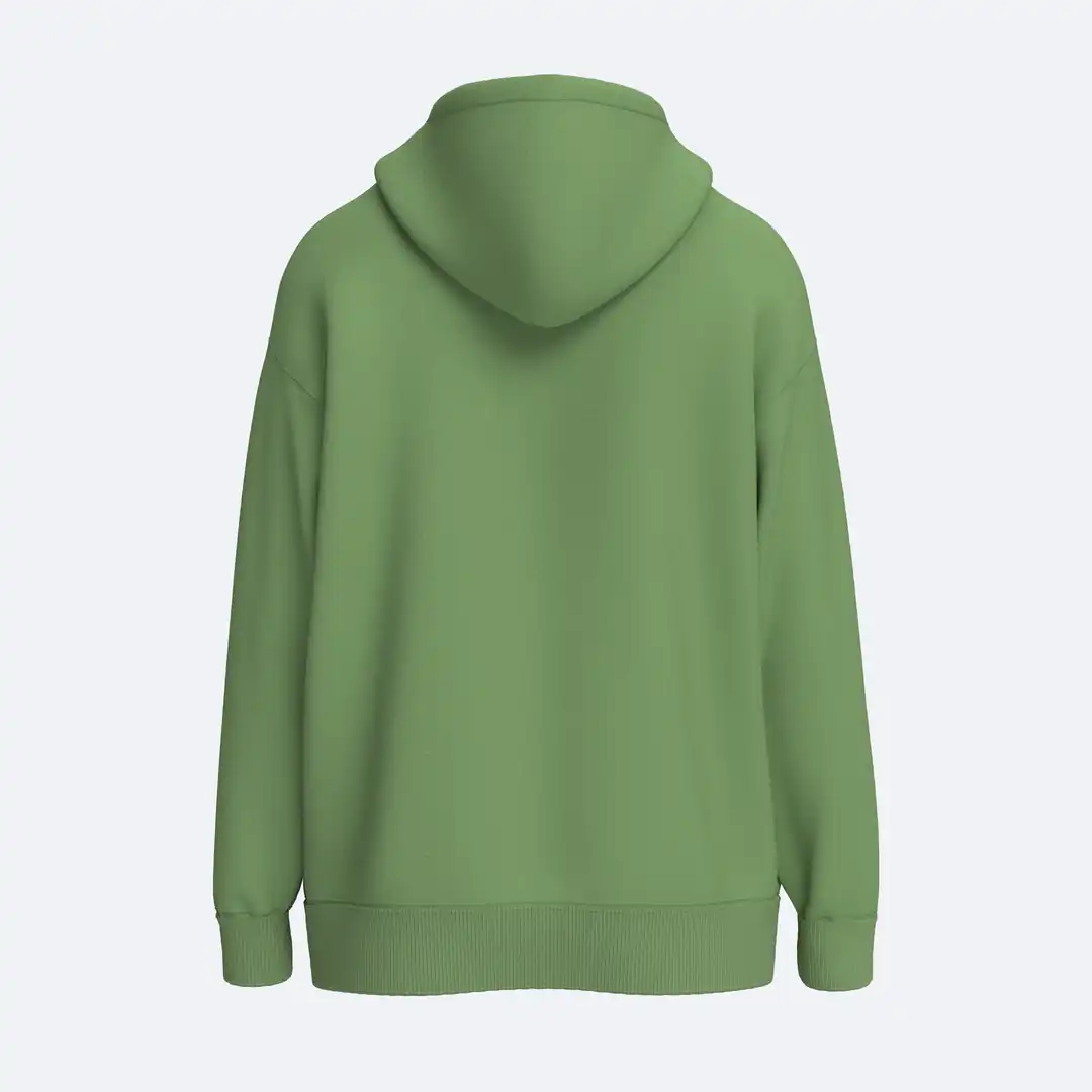 Oversize Shout Green Basic Zip Up Unisex Hoodie
