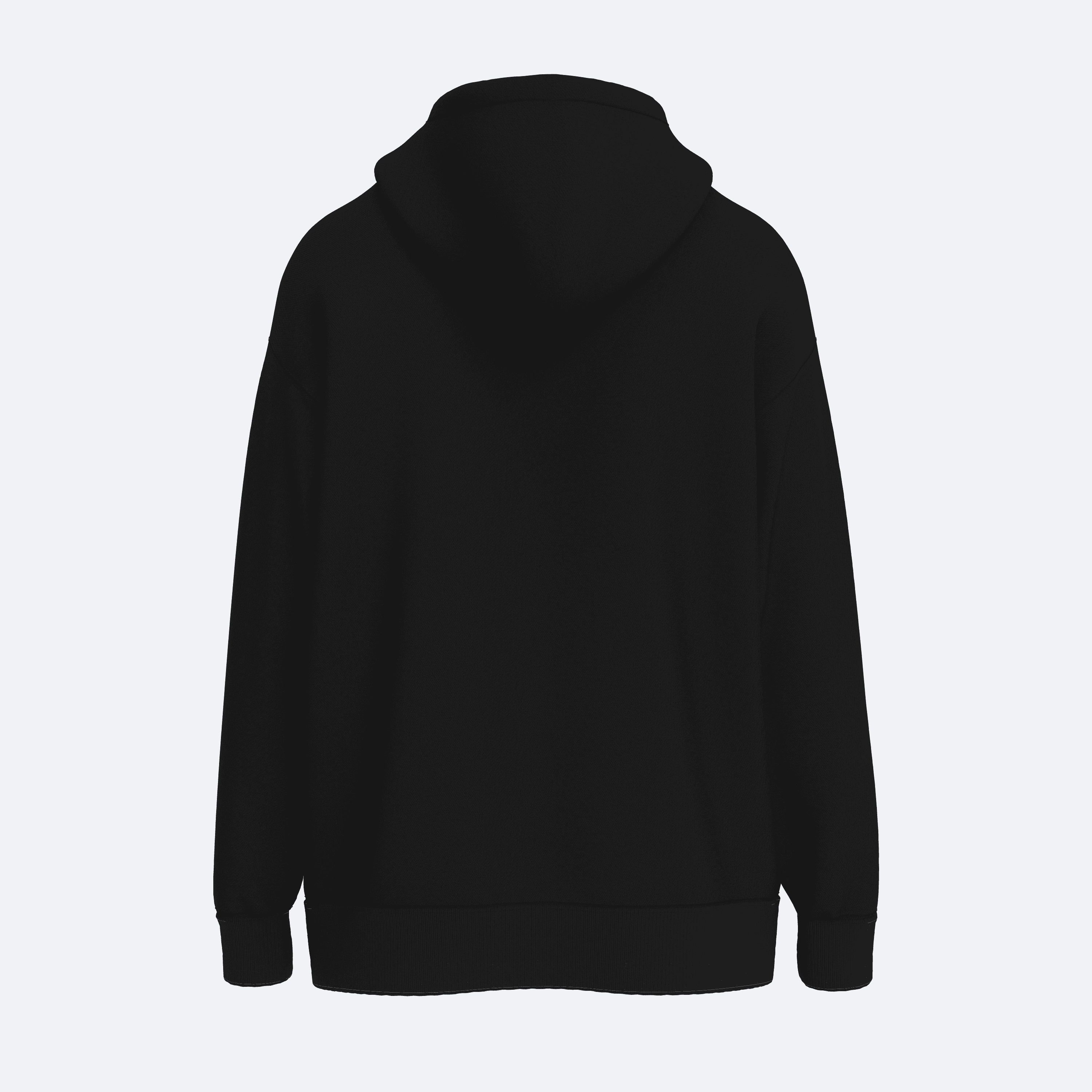 Shout Oversize Basic Unisex Oldschool Zip Up Hoodie