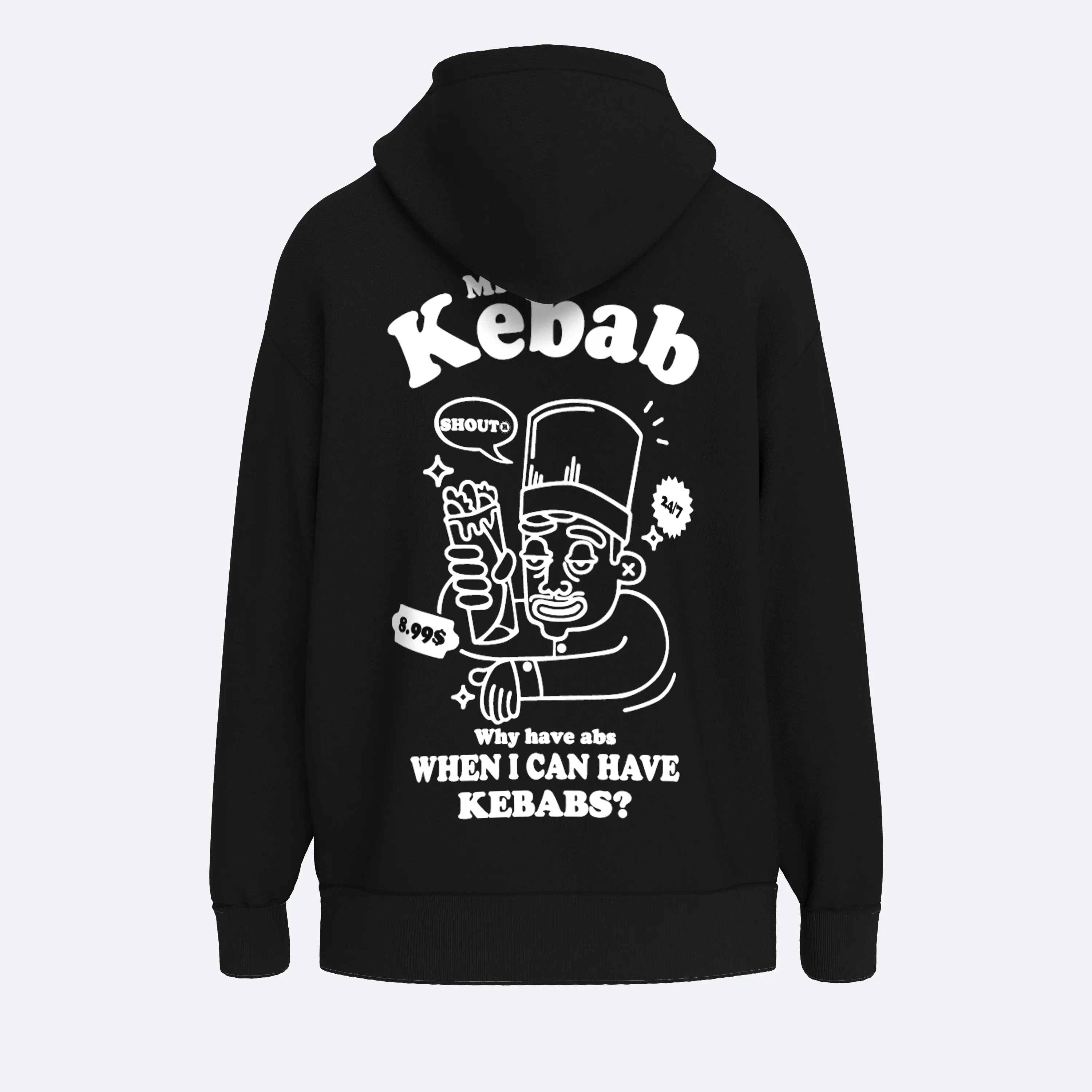 Shout Oversize Mr. Kebab Unisex Hoodie